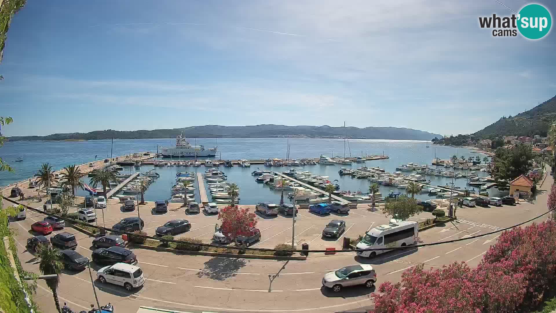Webcam Orebić Riva – Ferry a Korčula en vivo