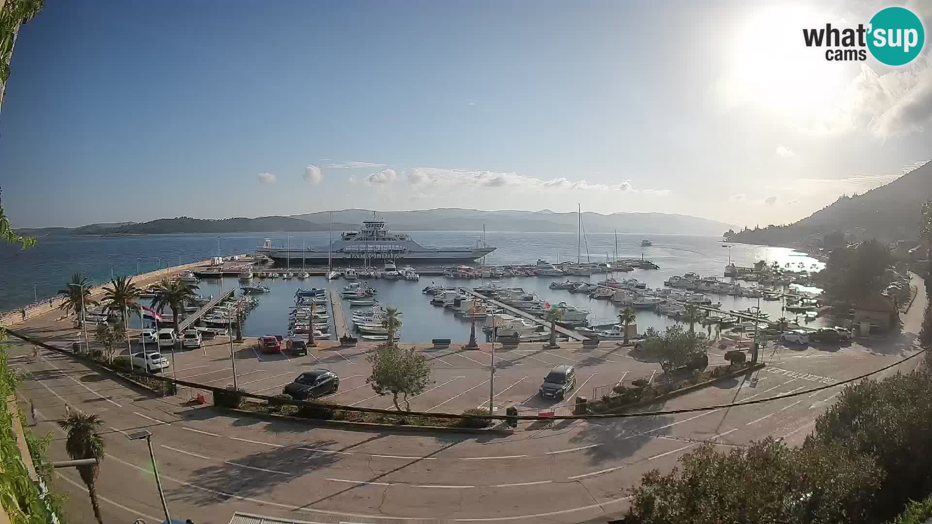 Webcam Orebić Uferpromenade – Fähre nach Korčula Live