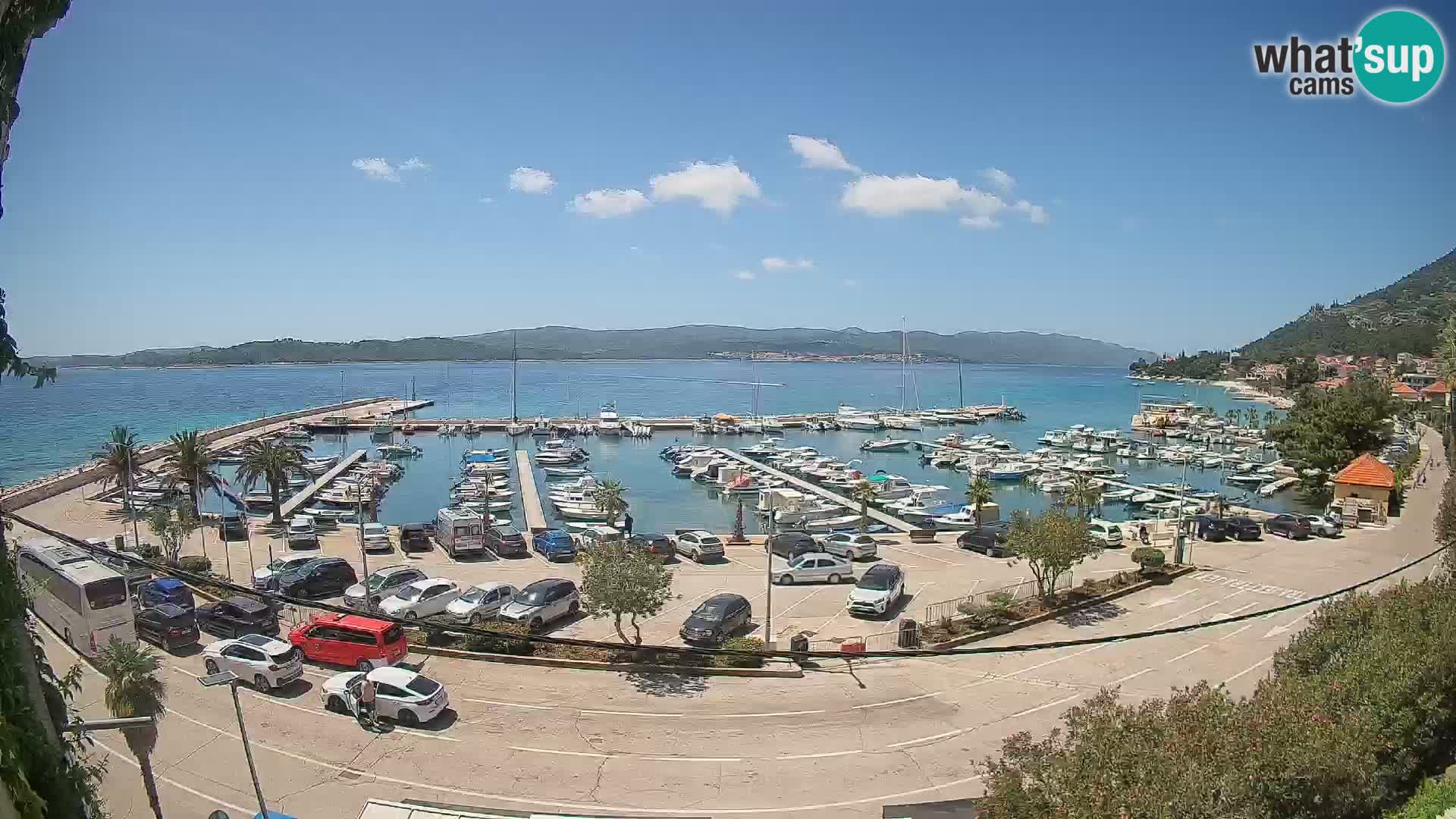 Webcam Orebić Riva – Ferry to Korčula Live