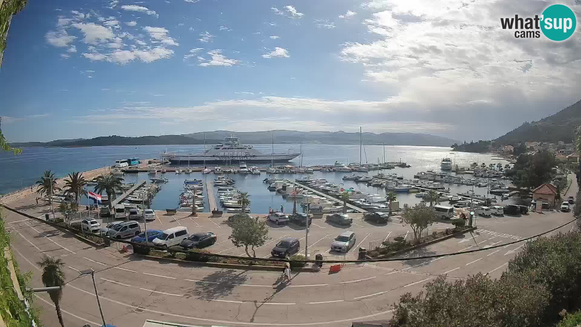 Webcam Orebić Riva – Ferry to Korčula Live