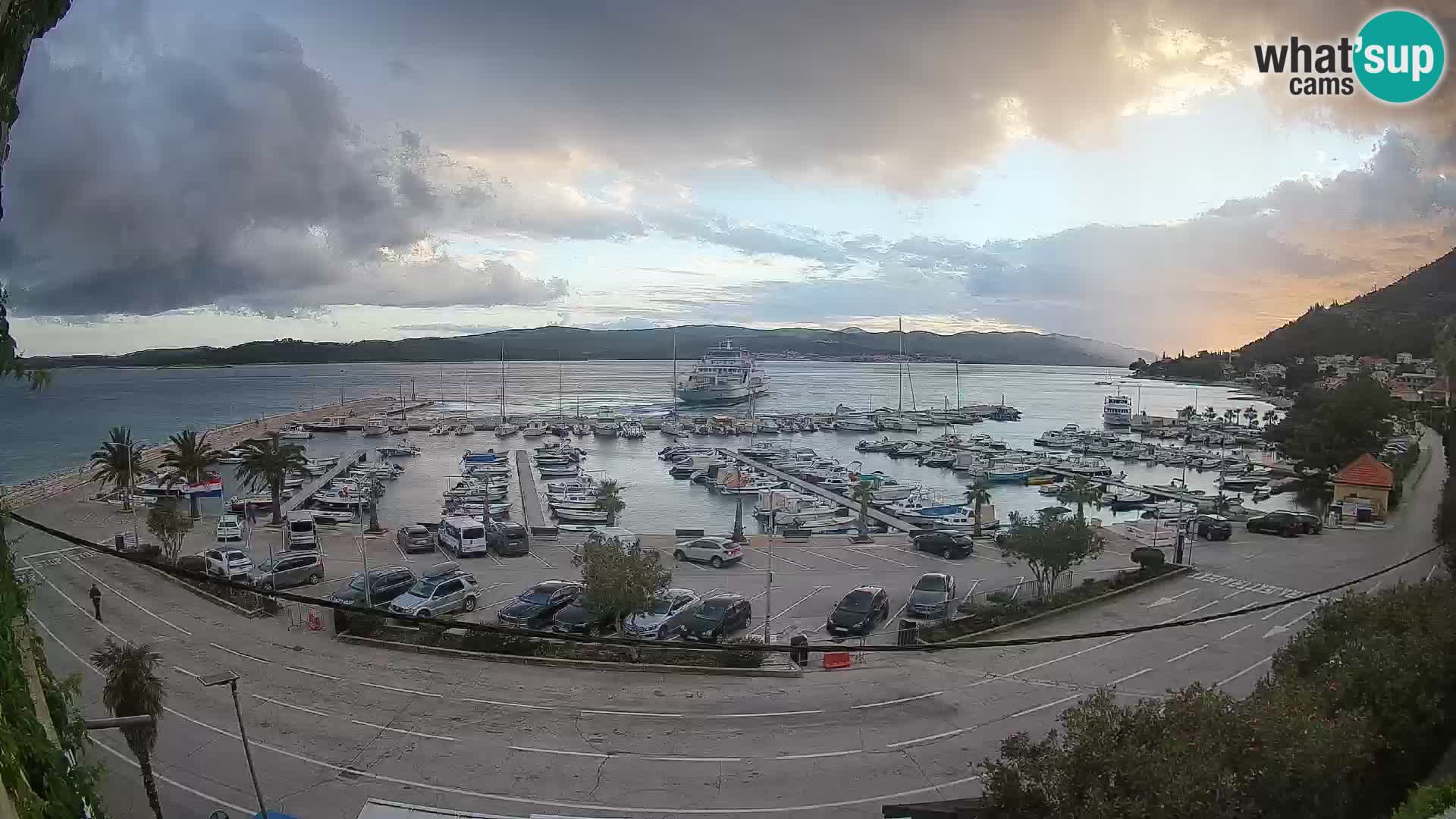 Webcam Orebić Riva – Ferry a Korčula en vivo
