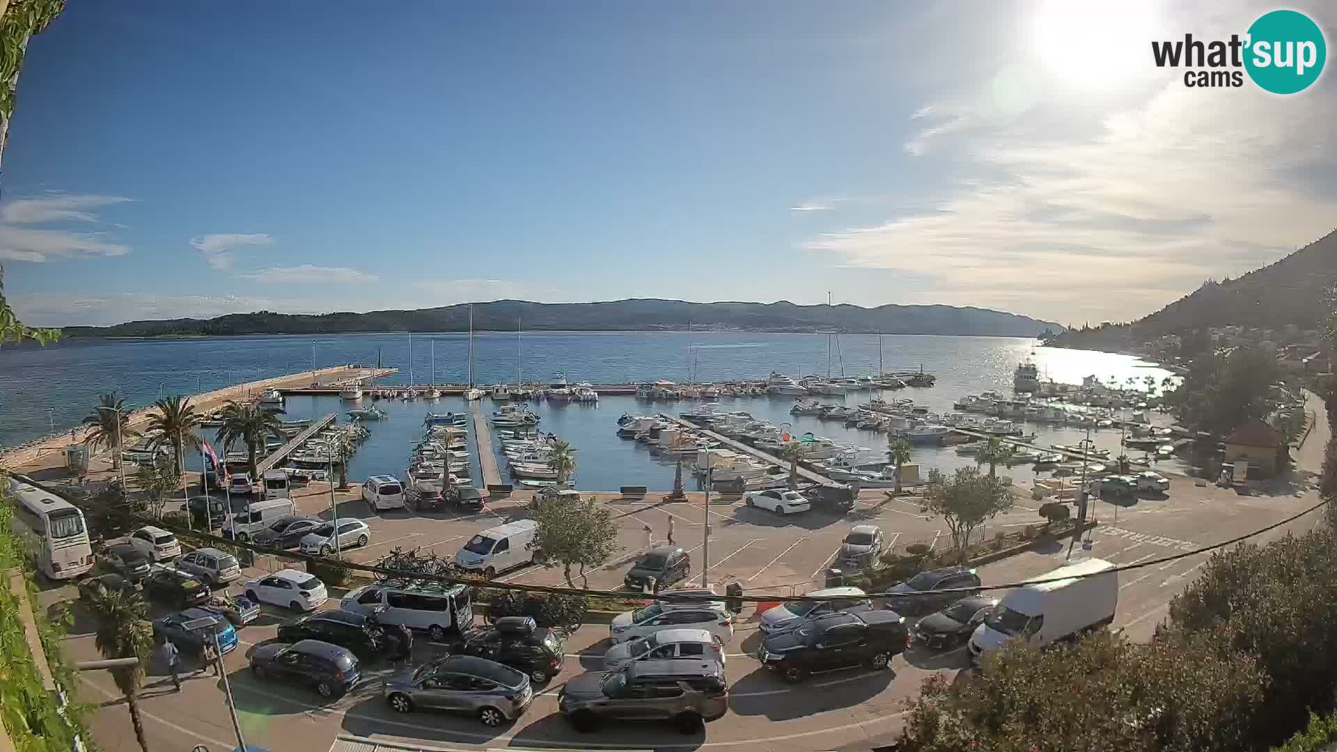 Spletna kamera Orebić Riva – Trajekt za Korčulo v živo