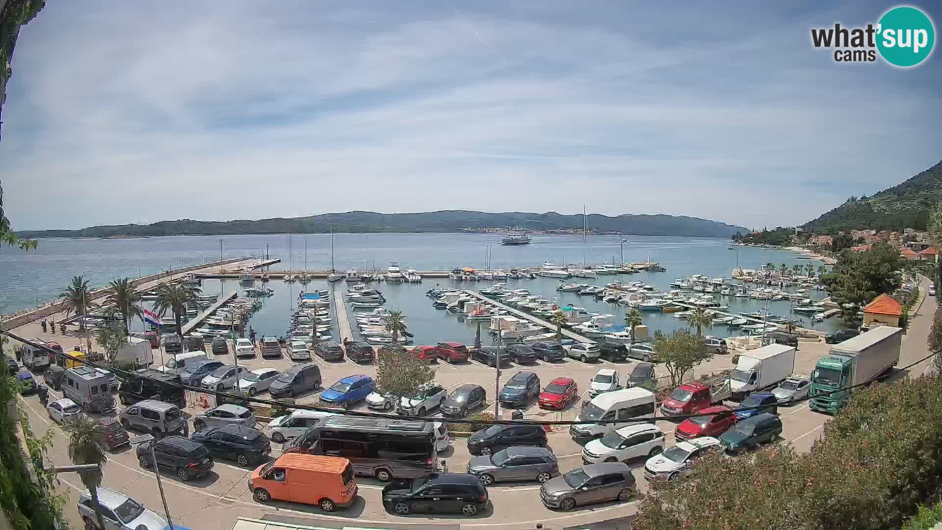 Spletna kamera Orebić Riva – Trajekt za Korčulo v živo