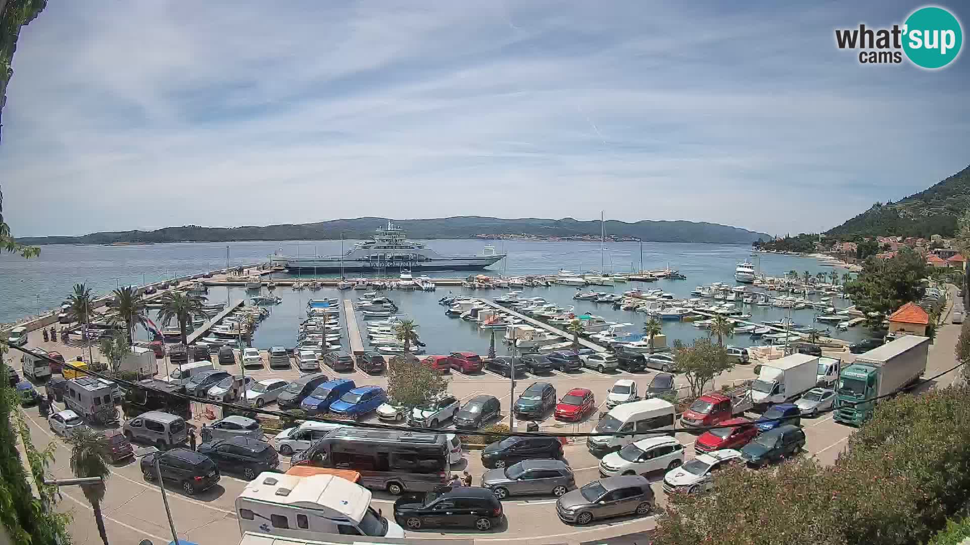 Webcam Orebić Uferpromenade – Fähre nach Korčula Live