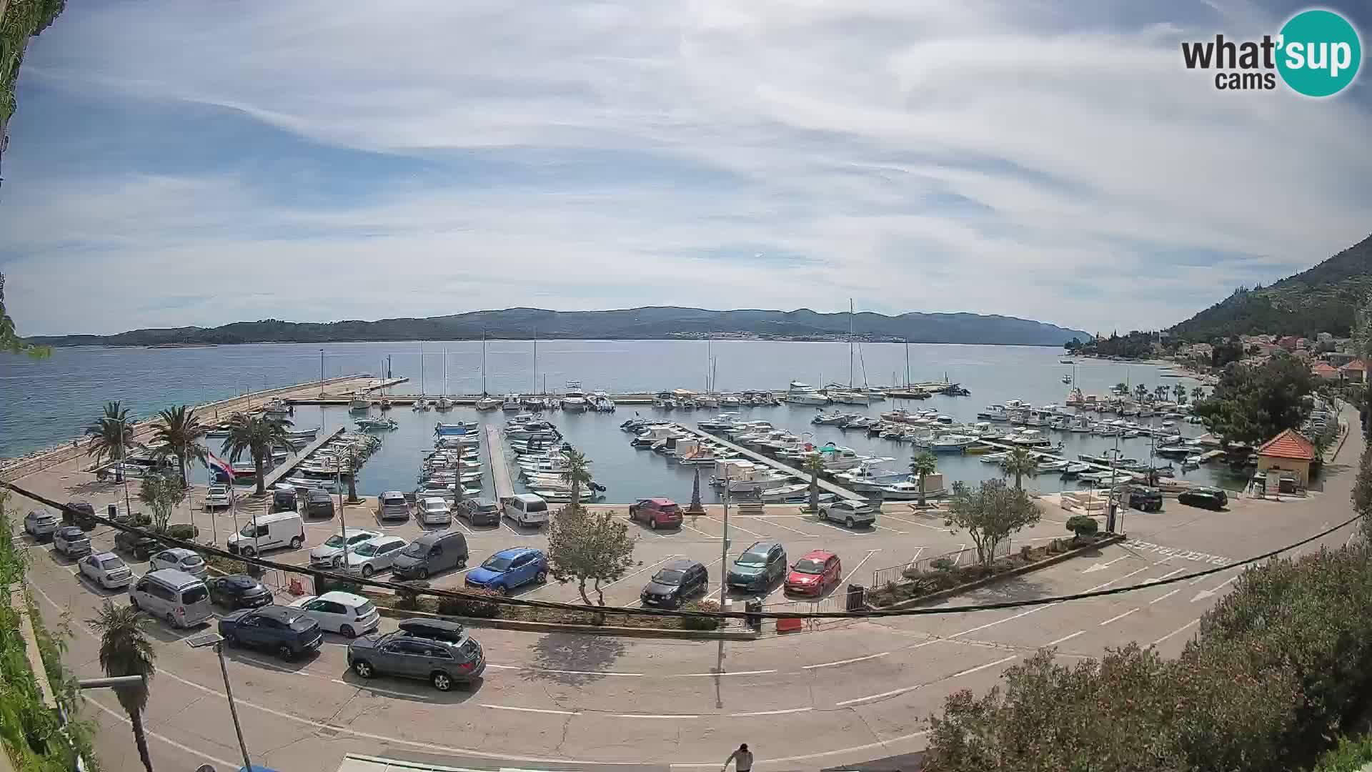 Spletna kamera Orebić Riva – Trajekt za Korčulo v živo
