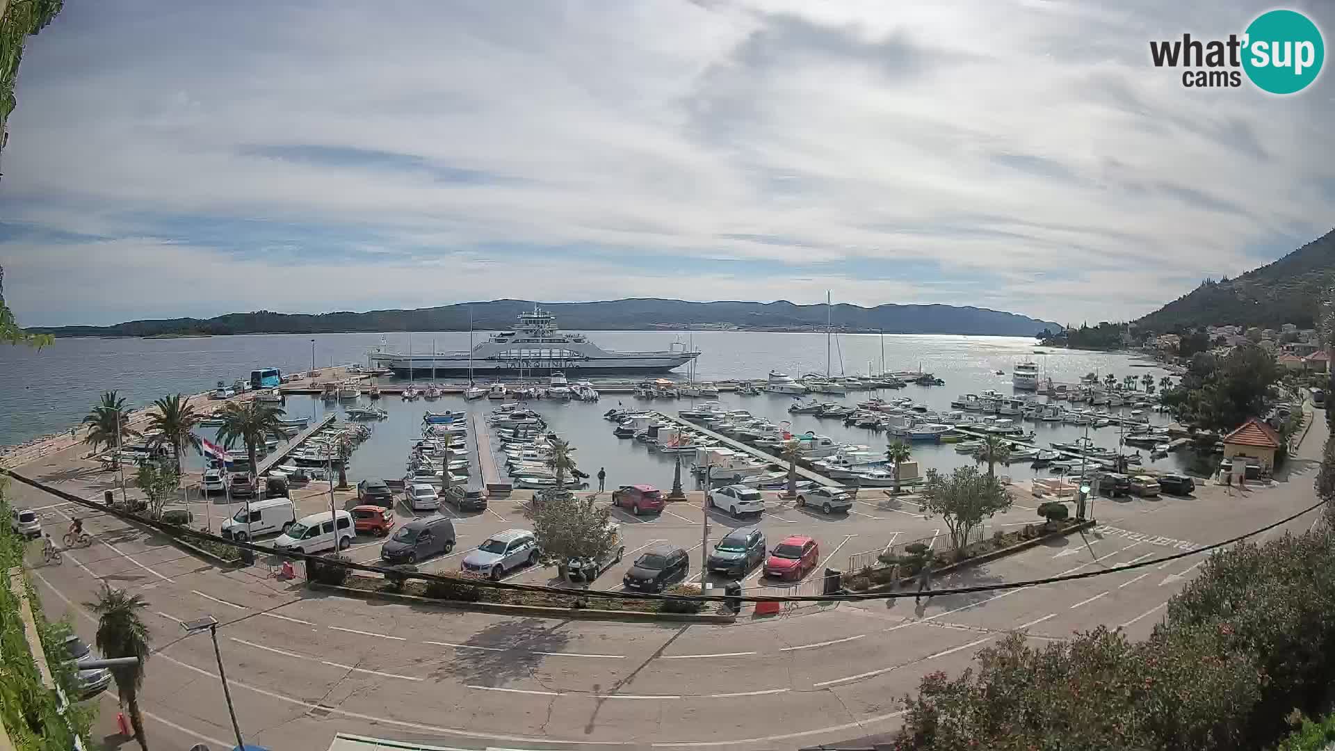 Webcam Orebić Riva – Ferry vers Korčula en direct