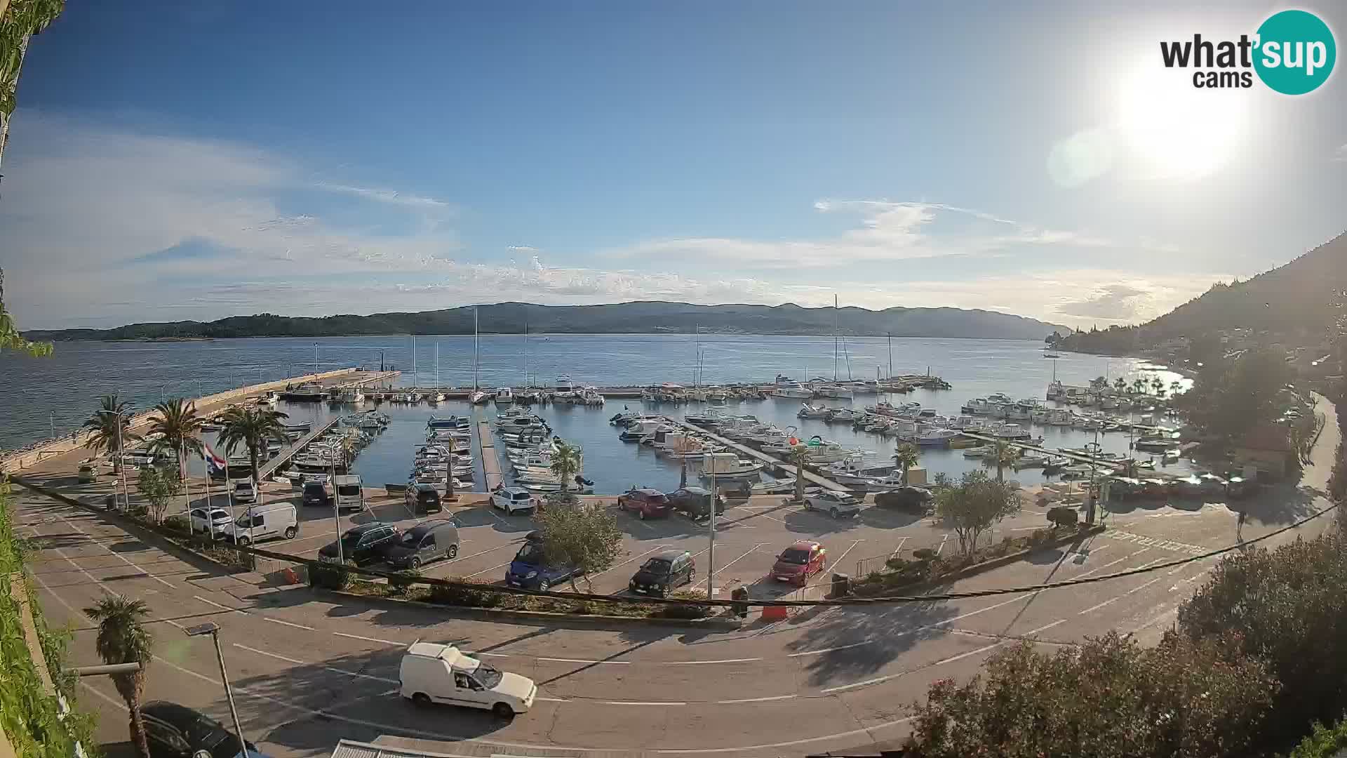 Spletna kamera Orebić Riva – Trajekt za Korčulo v živo