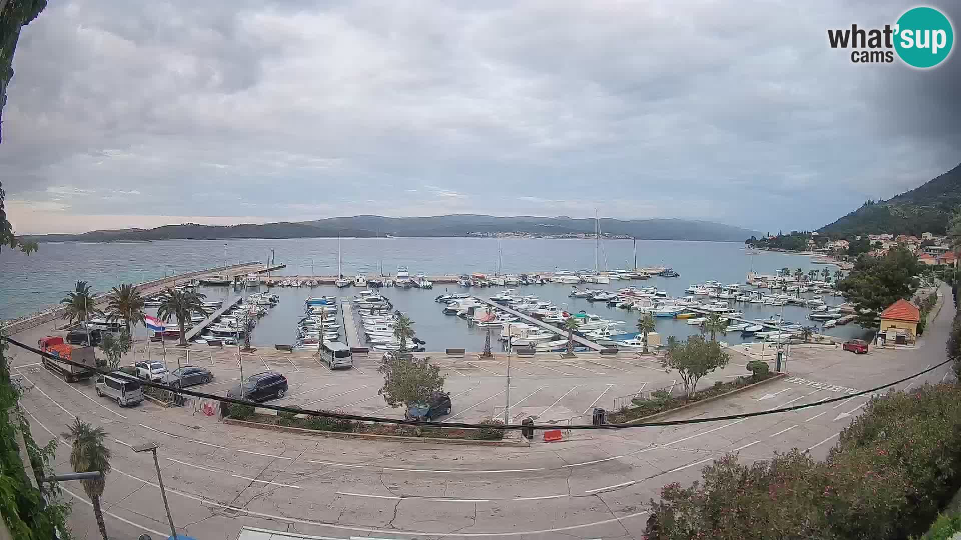 Spletna kamera Orebić Riva – Trajekt za Korčulo v živo