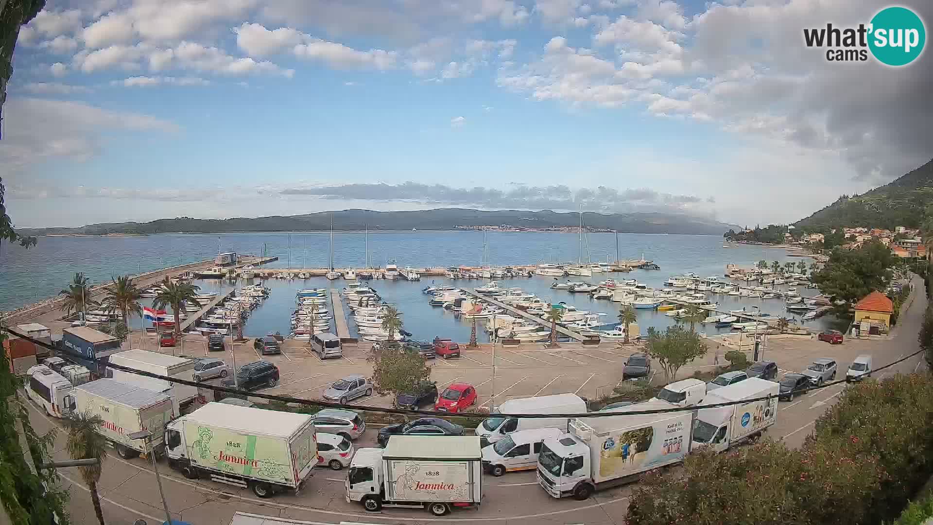 Spletna kamera Orebić Riva – Trajekt za Korčulo v živo