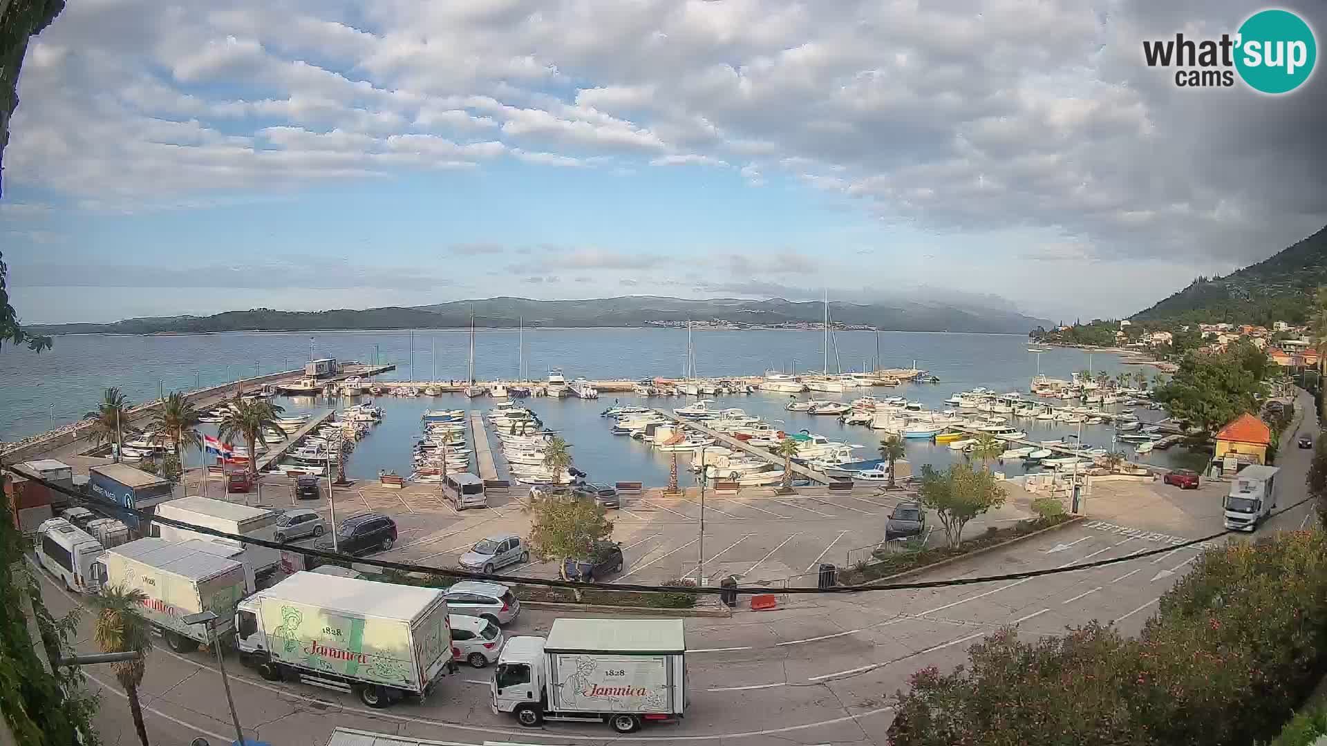 Webcam Orebić Riva – Ferry a Korčula en vivo