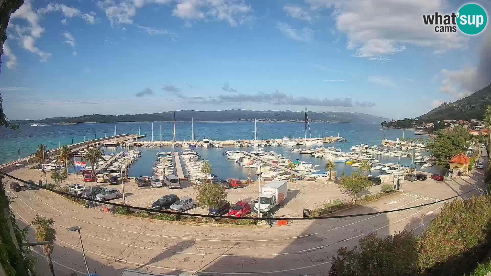 Webcam Orebić Uferpromenade – Fähre nach Korčula Live