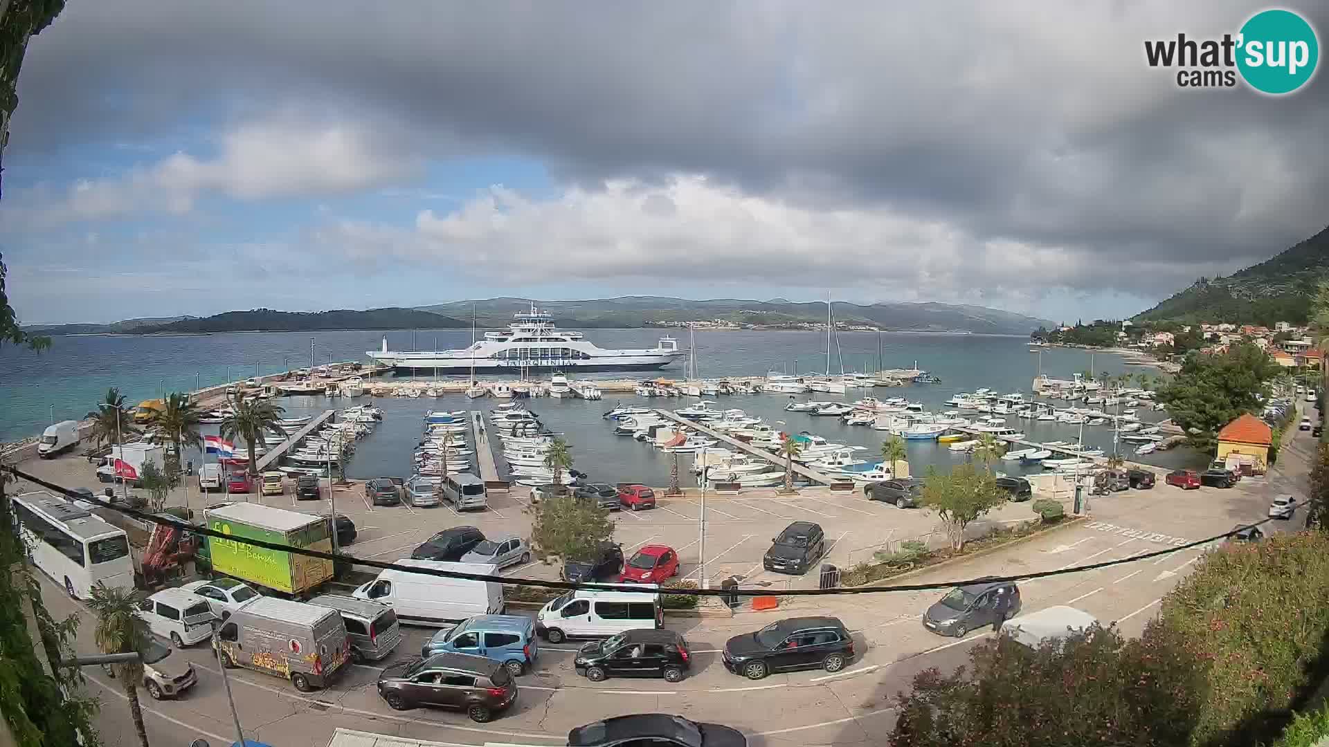 Spletna kamera Orebić Riva – Trajekt za Korčulo v živo