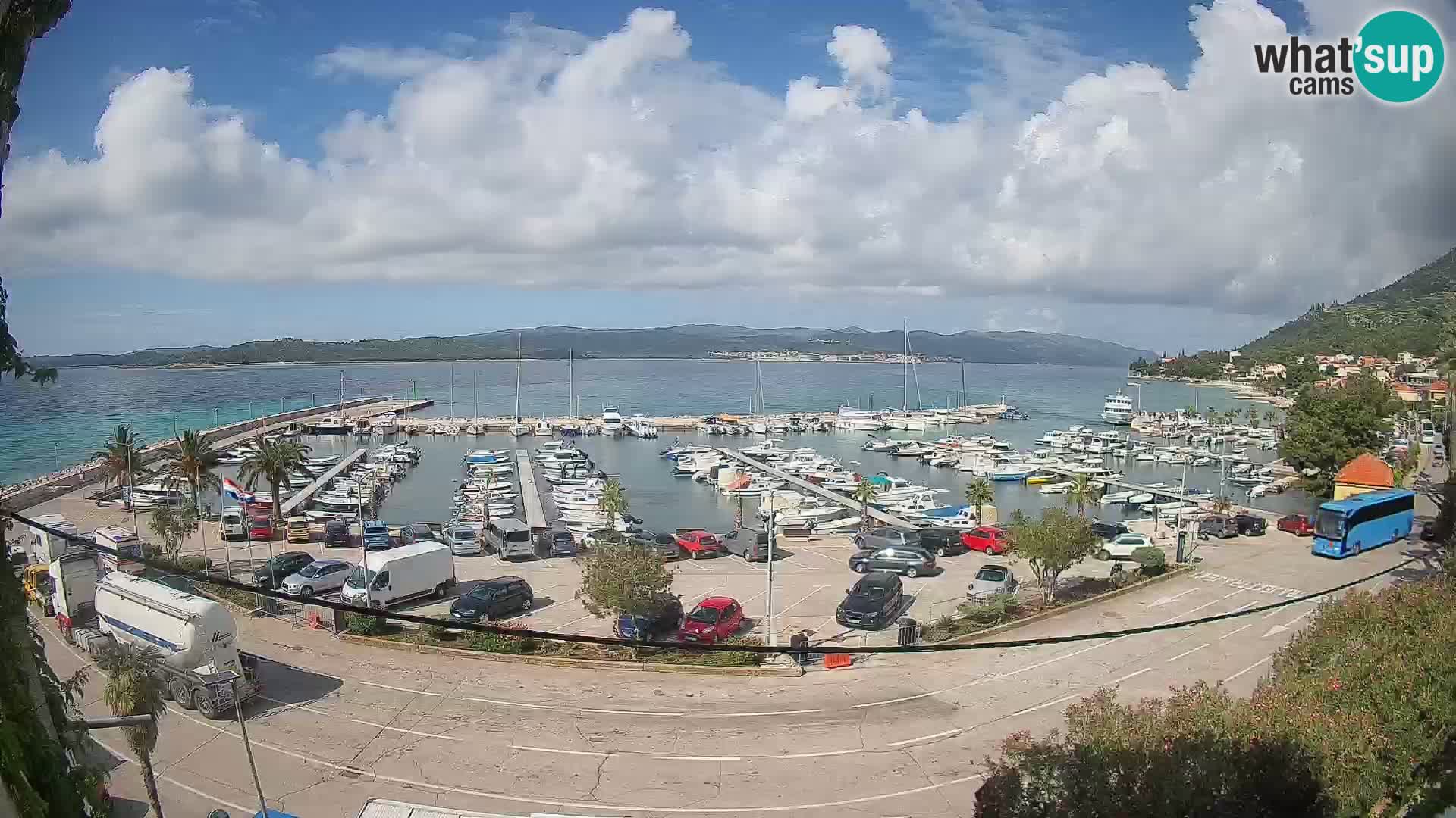 Webcam Orebić Uferpromenade – Fähre nach Korčula Live
