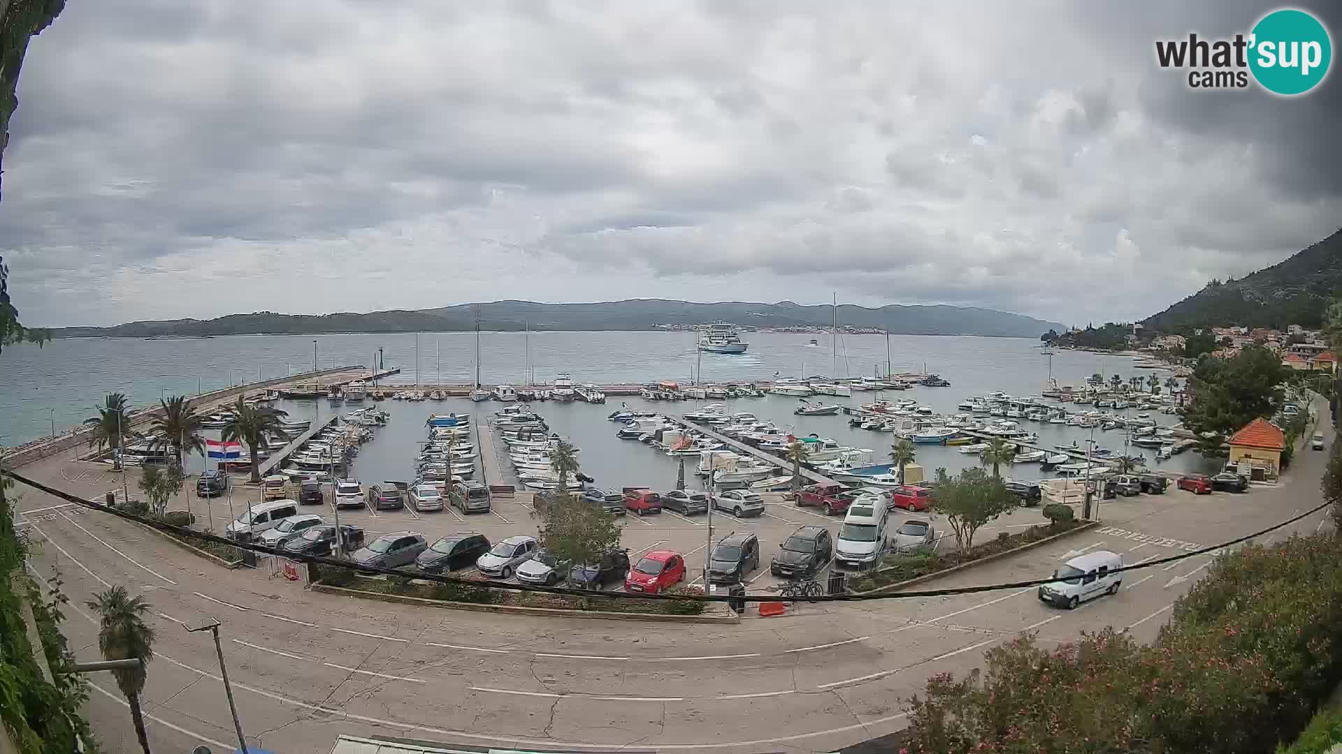 Webcam Orebić Riva – Ferry a Korčula en vivo