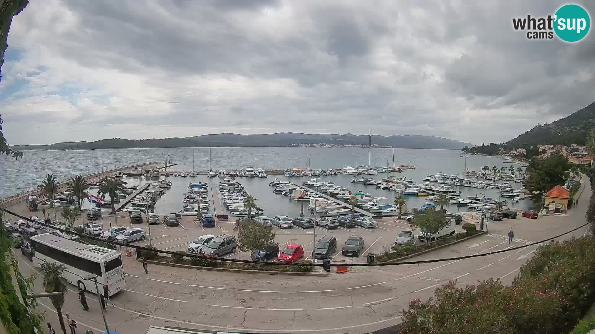 Webcam Orebić Riva – Ferry a Korčula en vivo