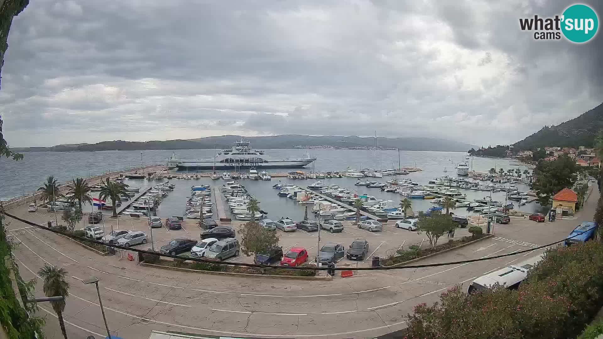 Webcam Orebić Riva – Ferry to Korčula Live