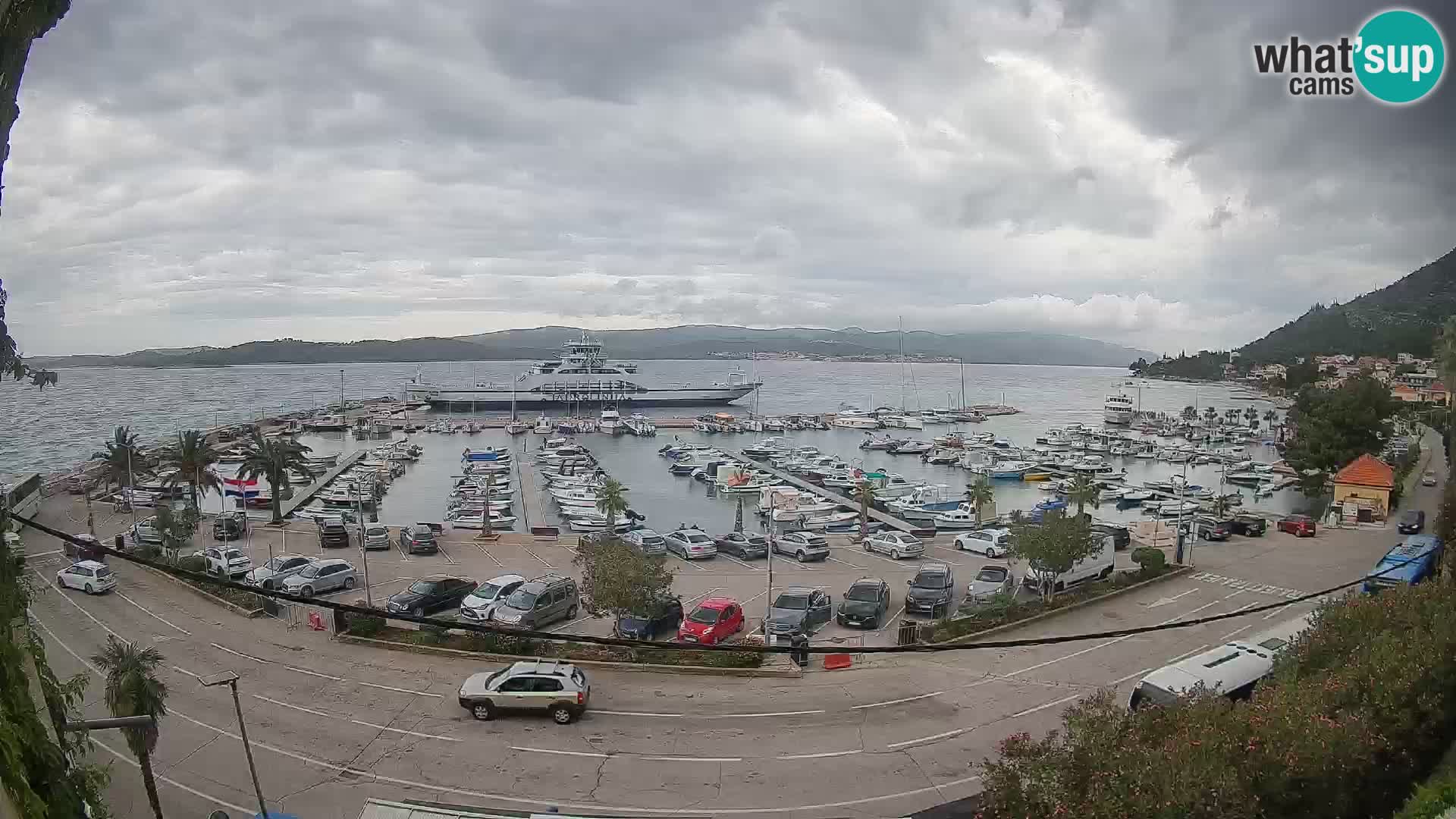 Webcam Orebić Riva – Ferry a Korčula en vivo