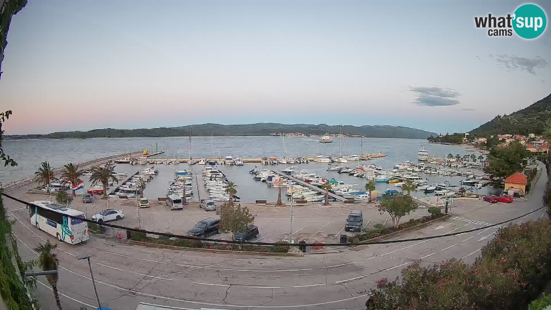 Spletna kamera Orebić Riva – Trajekt za Korčulo v živo