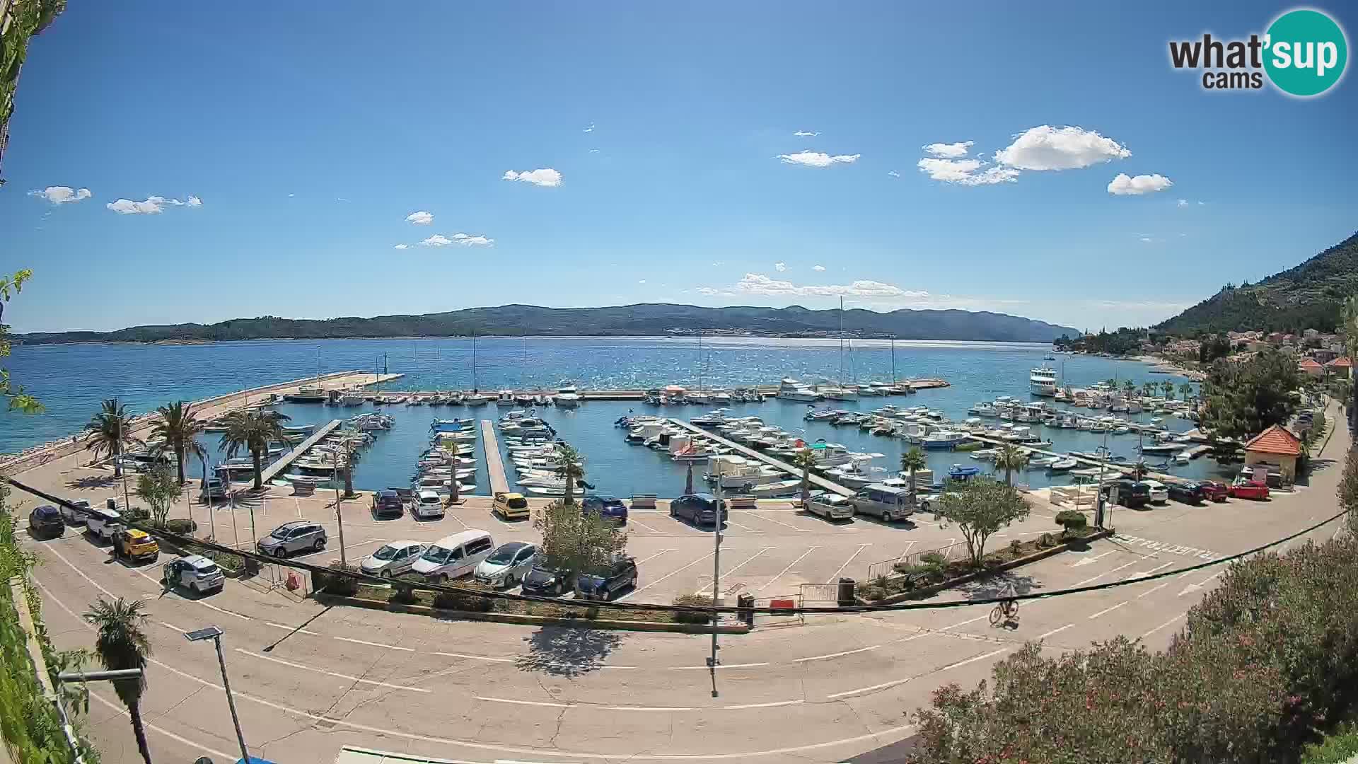 Webcam Orebić Uferpromenade – Fähre nach Korčula Live