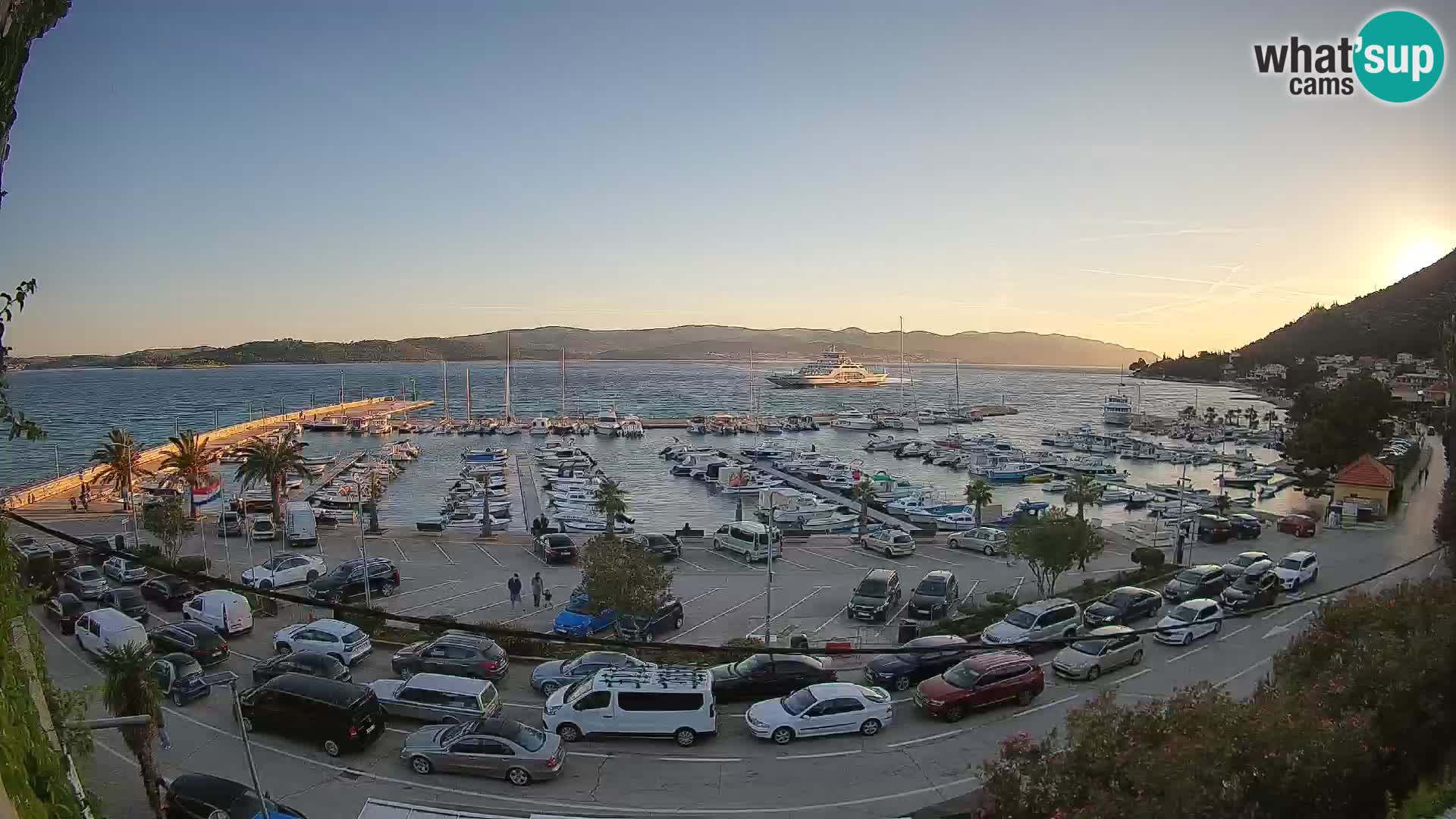 Spletna kamera Orebić Riva – Trajekt za Korčulo v živo