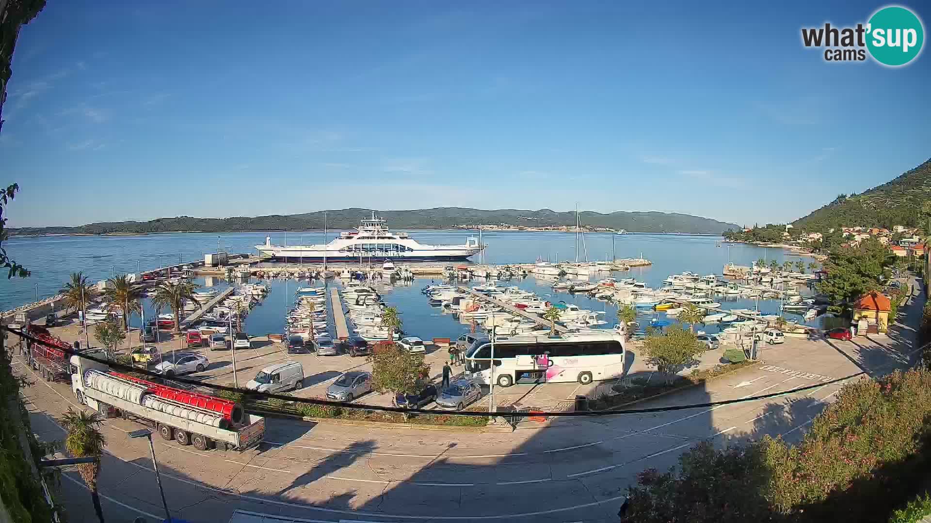Webcam Orebić Riva – Ferry a Korčula en vivo