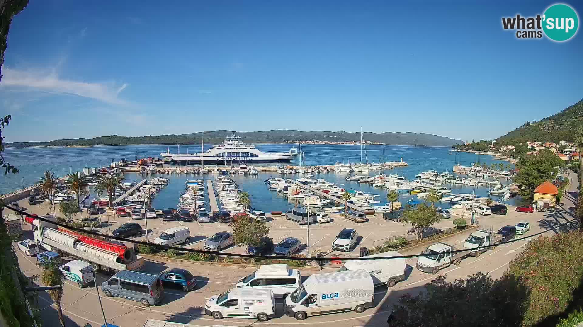 Webcam Orebić Riva – Ferry a Korčula en vivo