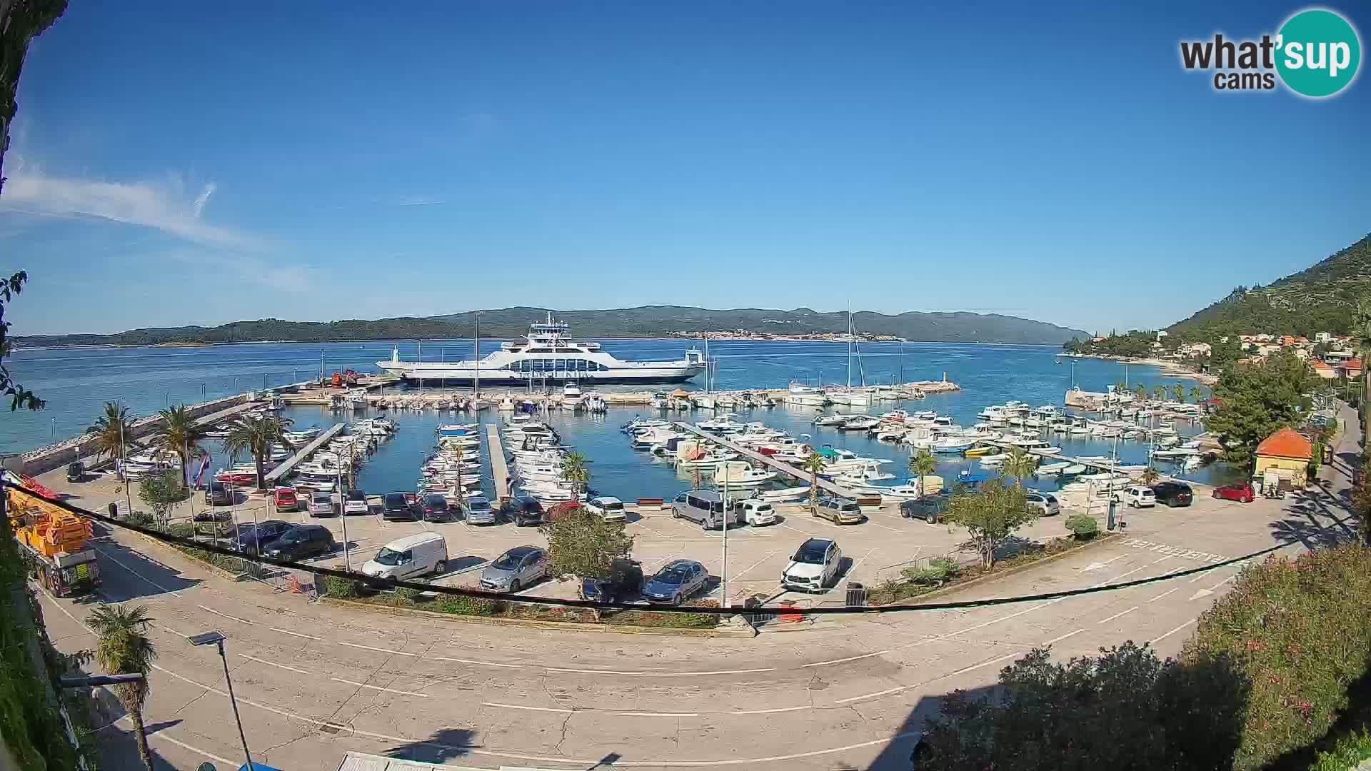 Webcam Orebić Uferpromenade – Fähre nach Korčula Live