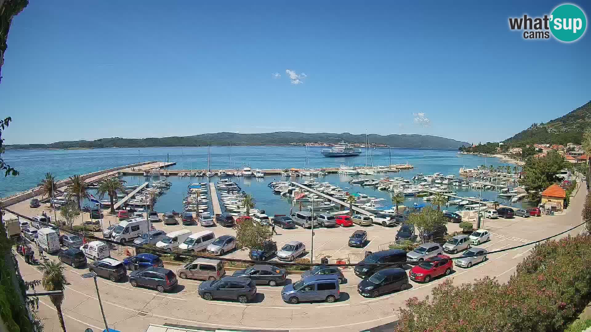 Webcam Orebić Uferpromenade – Fähre nach Korčula Live