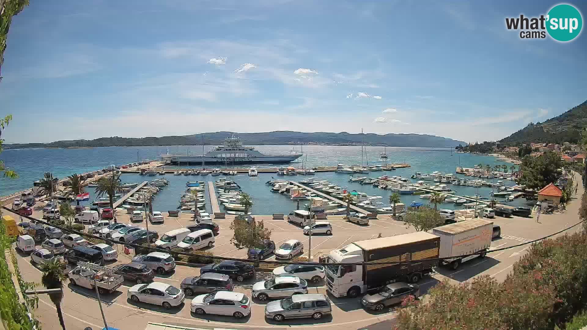 Webcam Orebić Riva – Ferry to Korčula Live