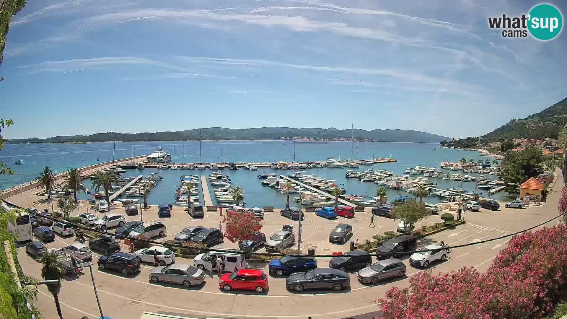 Webcam Orebić Uferpromenade – Fähre nach Korčula Live