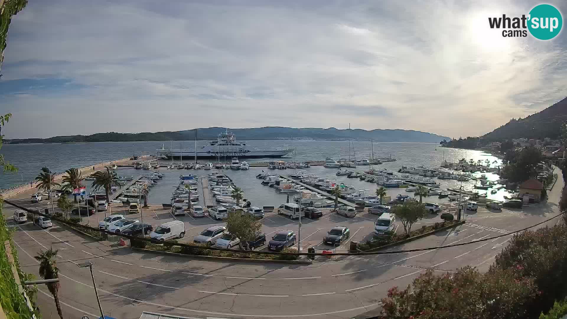 Webcam Orebić Riva – Ferry a Korčula en vivo
