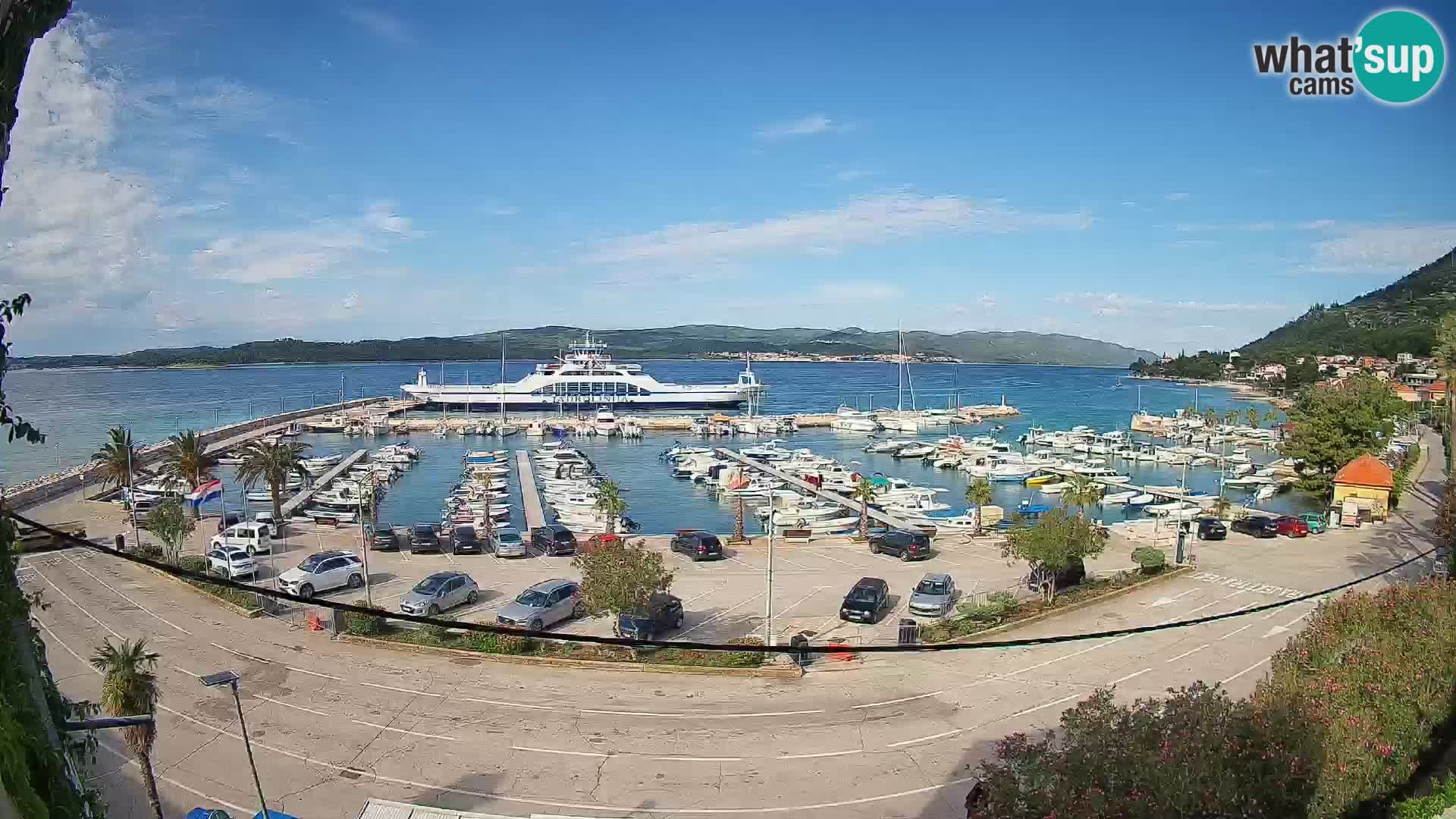 Webcam Orebić Riva – Ferry to Korčula Live
