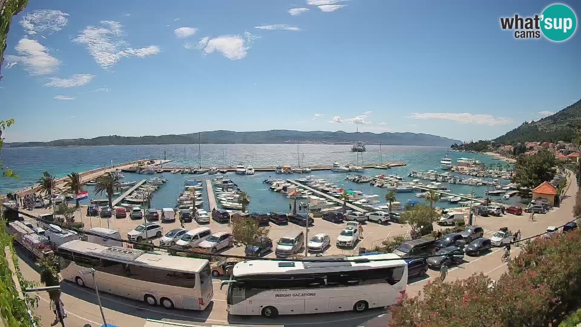 Webcam Orebić Riva – Ferry to Korčula Live