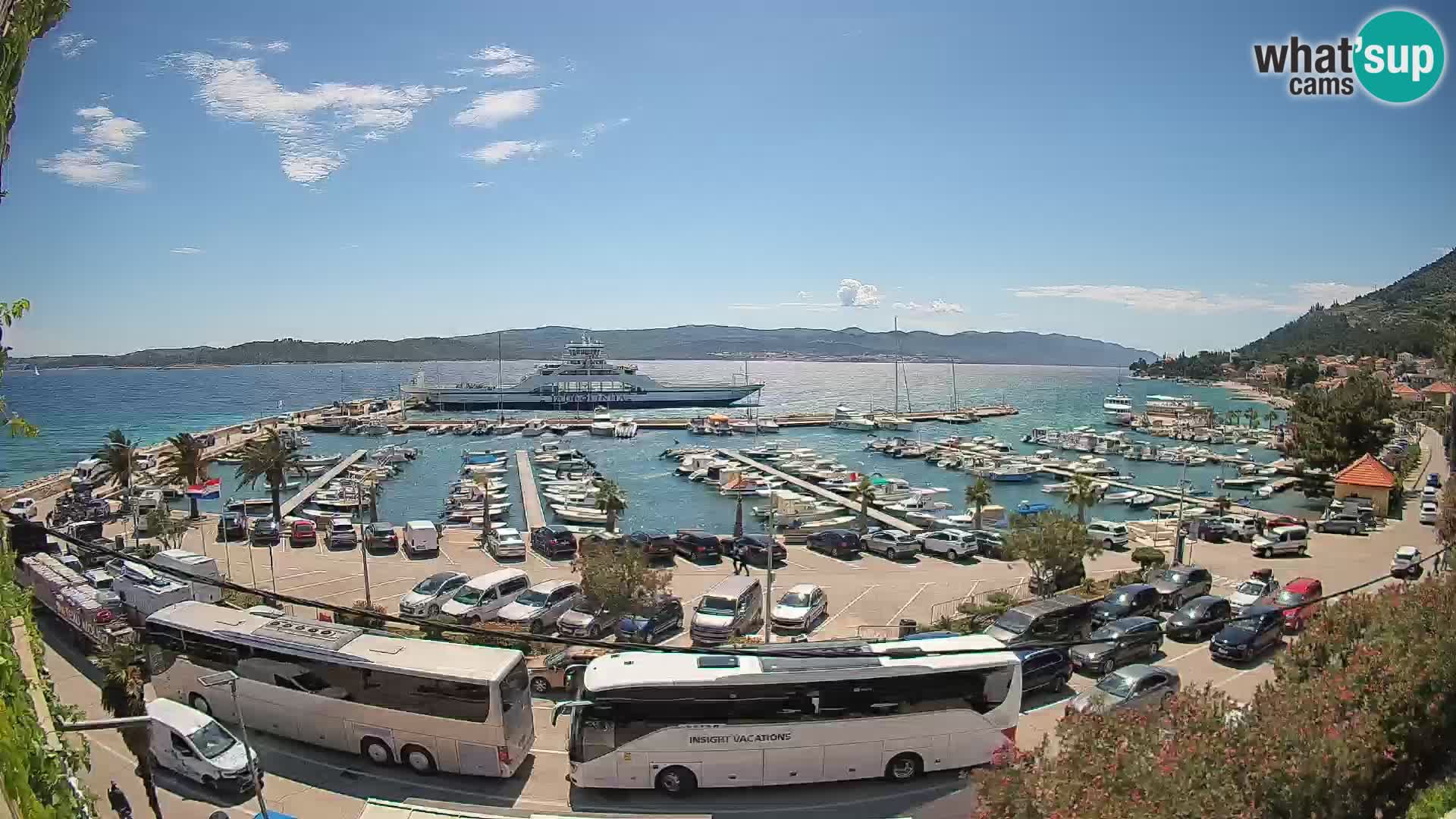Webcam Orebić Riva – Ferry a Korčula en vivo