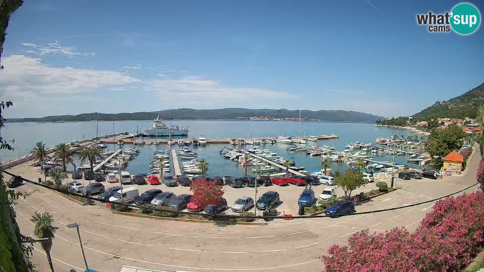 Webcam Orebić Uferpromenade – Fähre nach Korčula Live