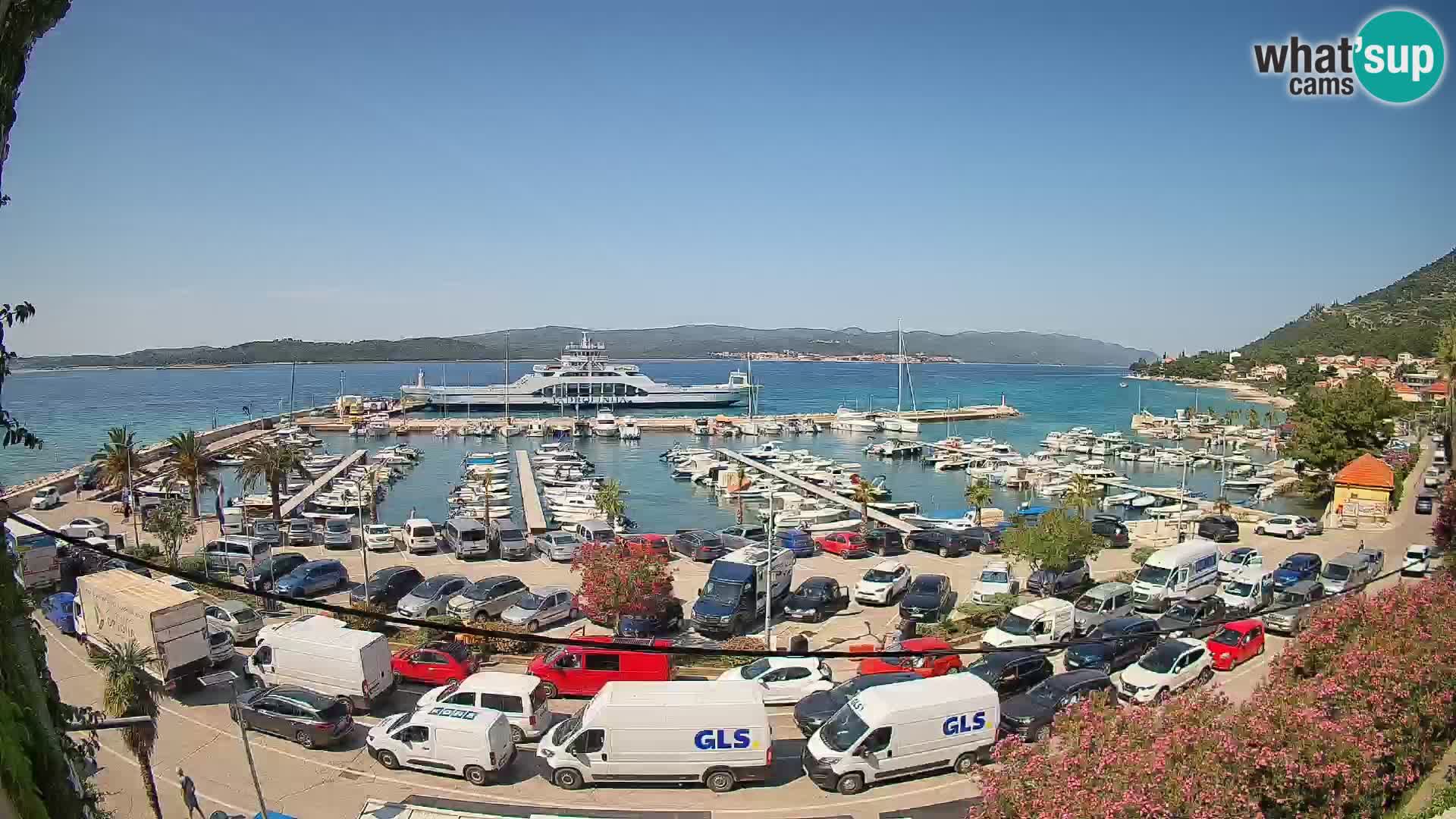 Webcam Orebić Uferpromenade – Fähre nach Korčula Live