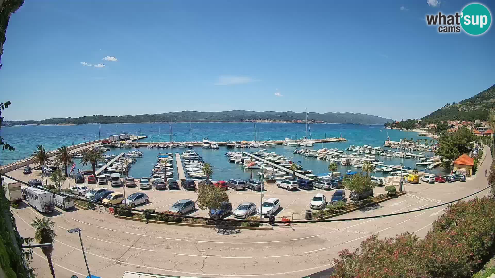 Spletna kamera Orebić Riva – Trajekt za Korčulo v živo