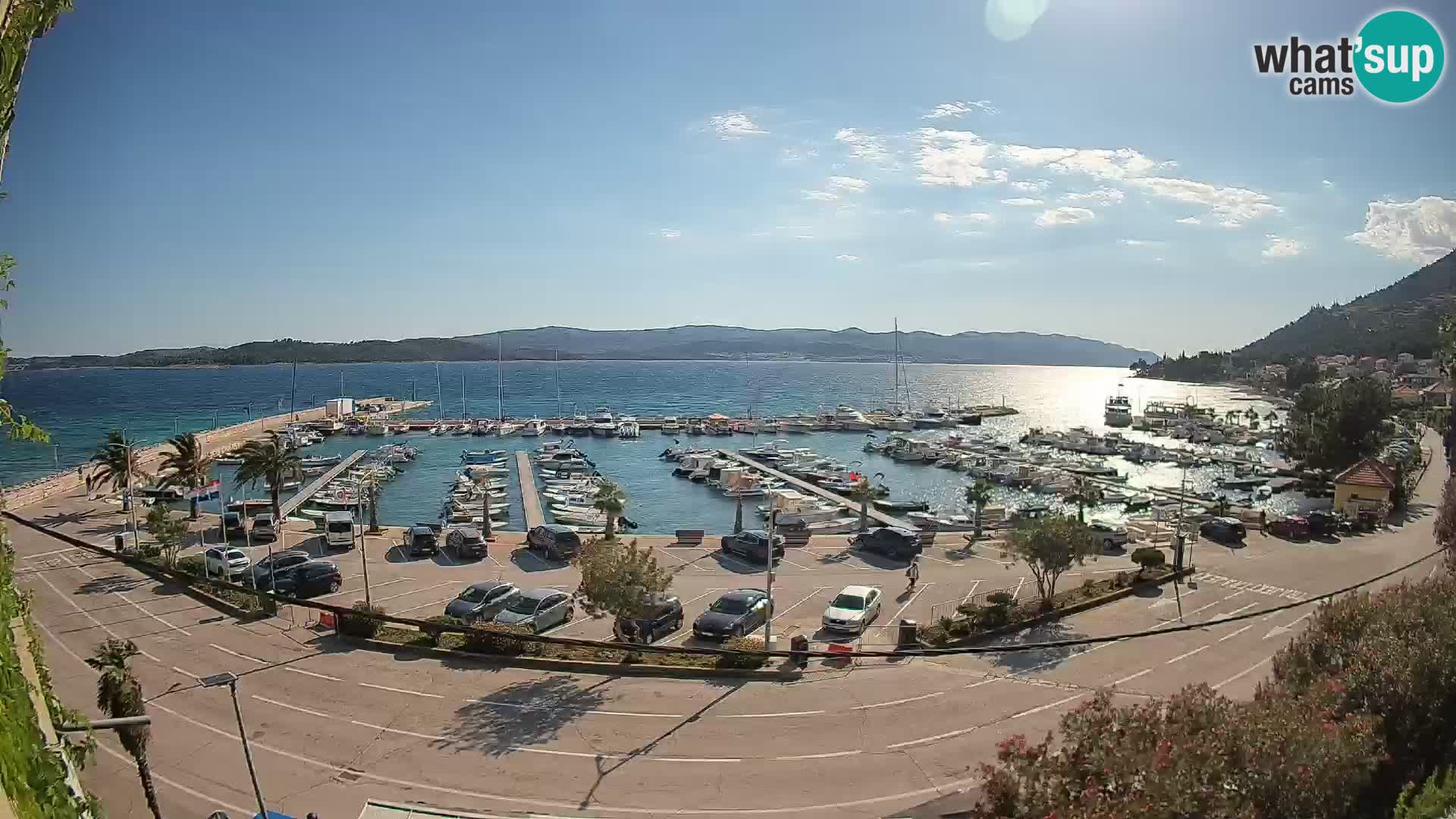 Web kamera Orebić Riva – Trajekt za Korčulu uživo