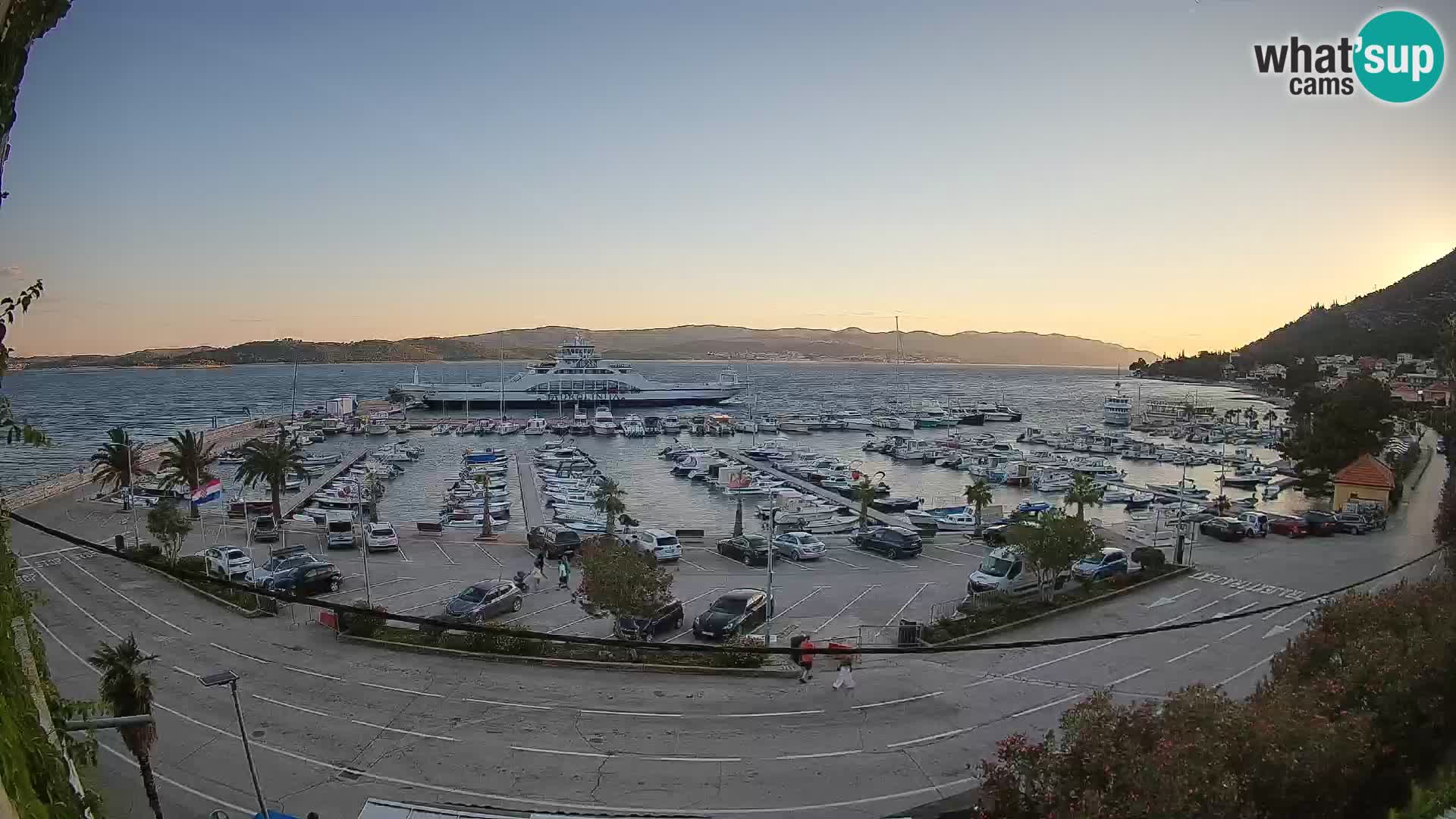 Webcam Orebić Riva – Ferry vers Korčula en direct