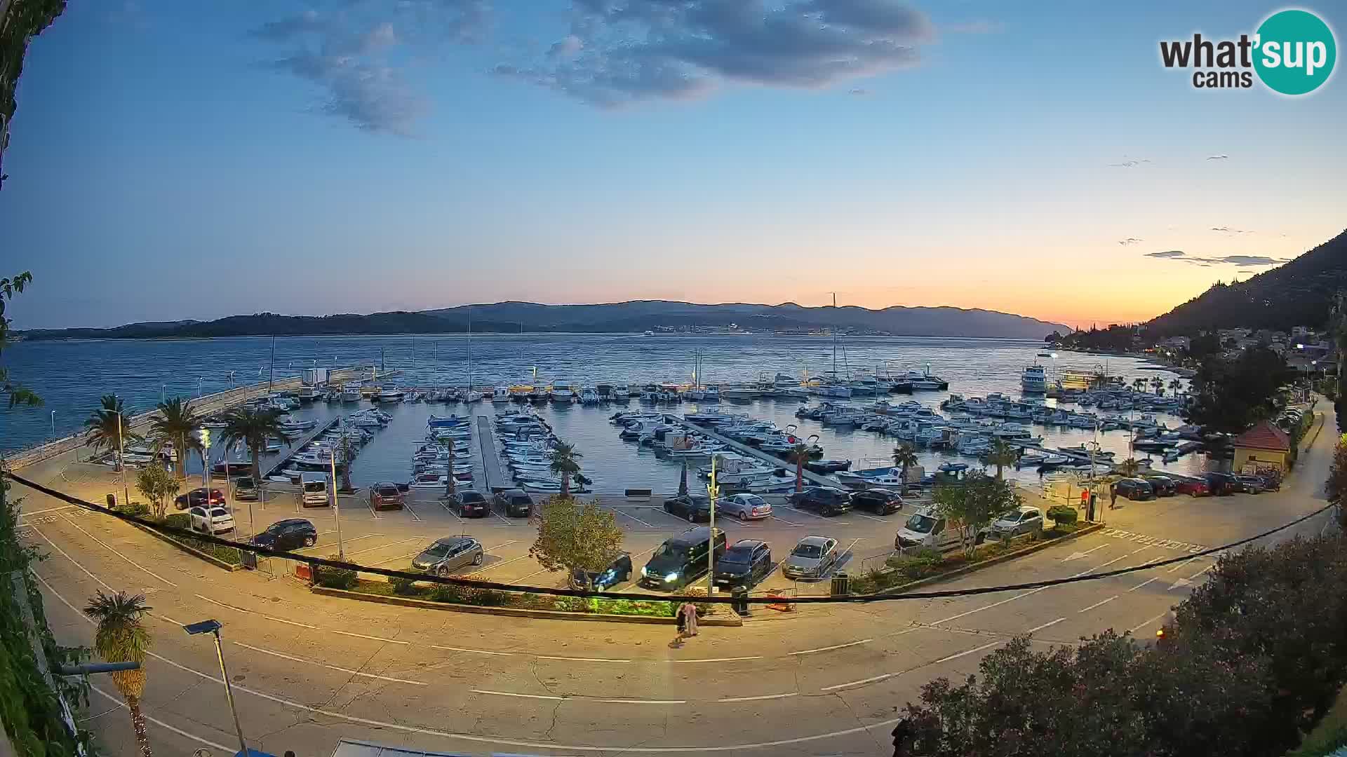 Webcam Orebić Riva – Ferry a Korčula en vivo