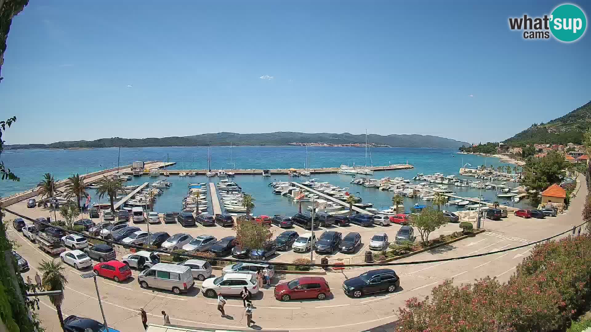 Webcam Orebić Uferpromenade – Fähre nach Korčula Live