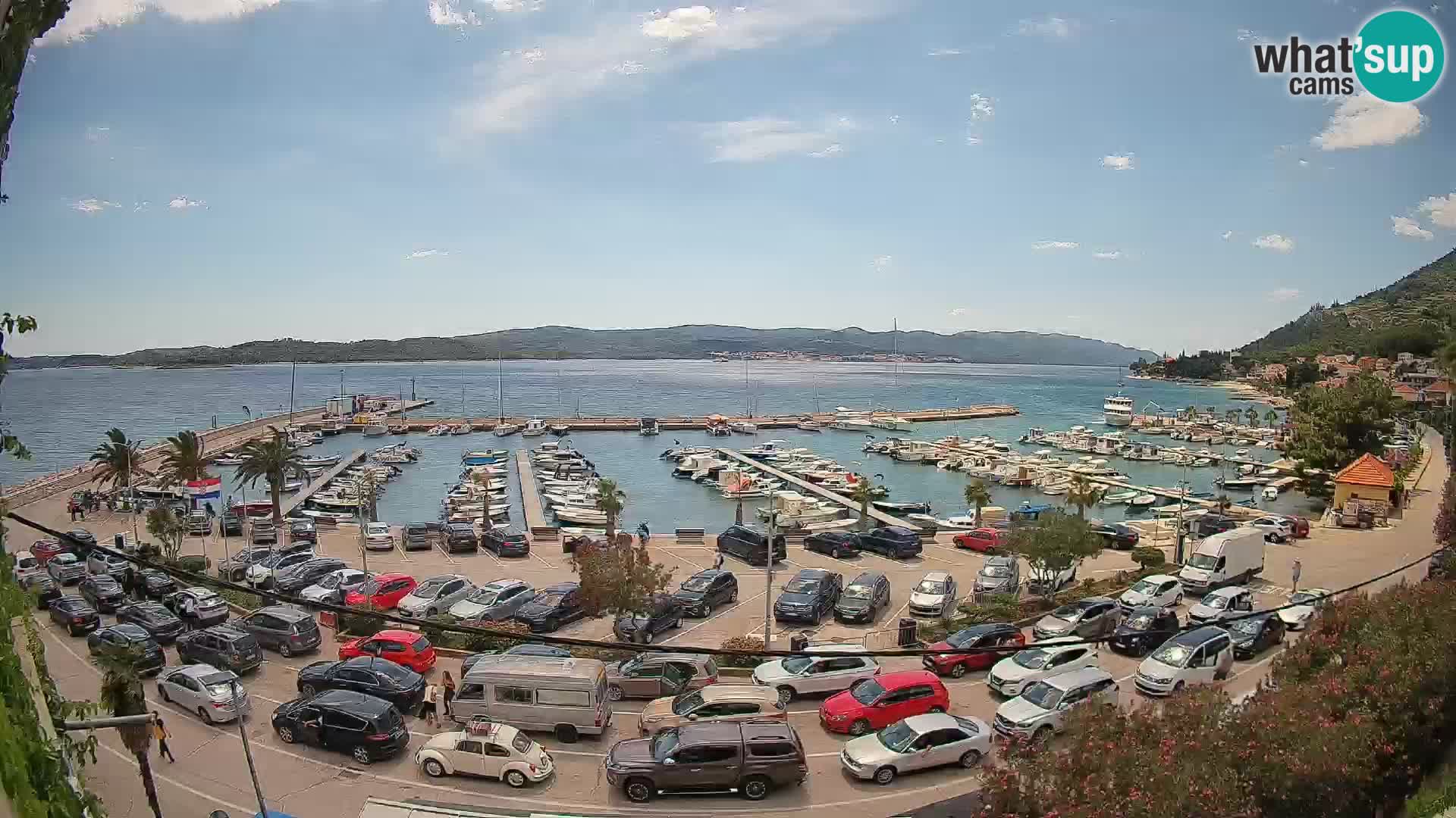 Webcam Orebić Riva – Ferry to Korčula Live