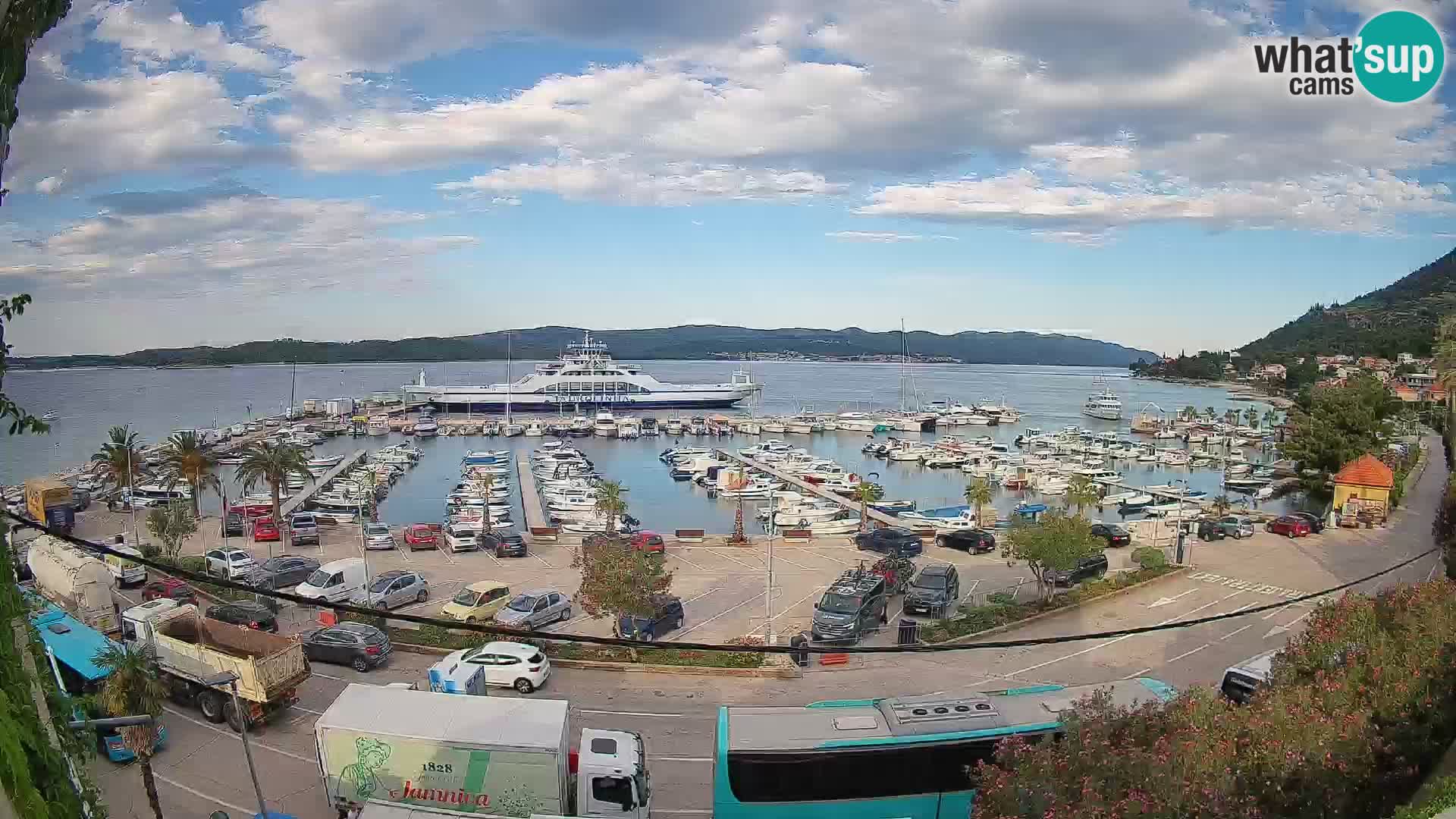 Web kamera Orebić Riva – Trajekt za Korčulu uživo