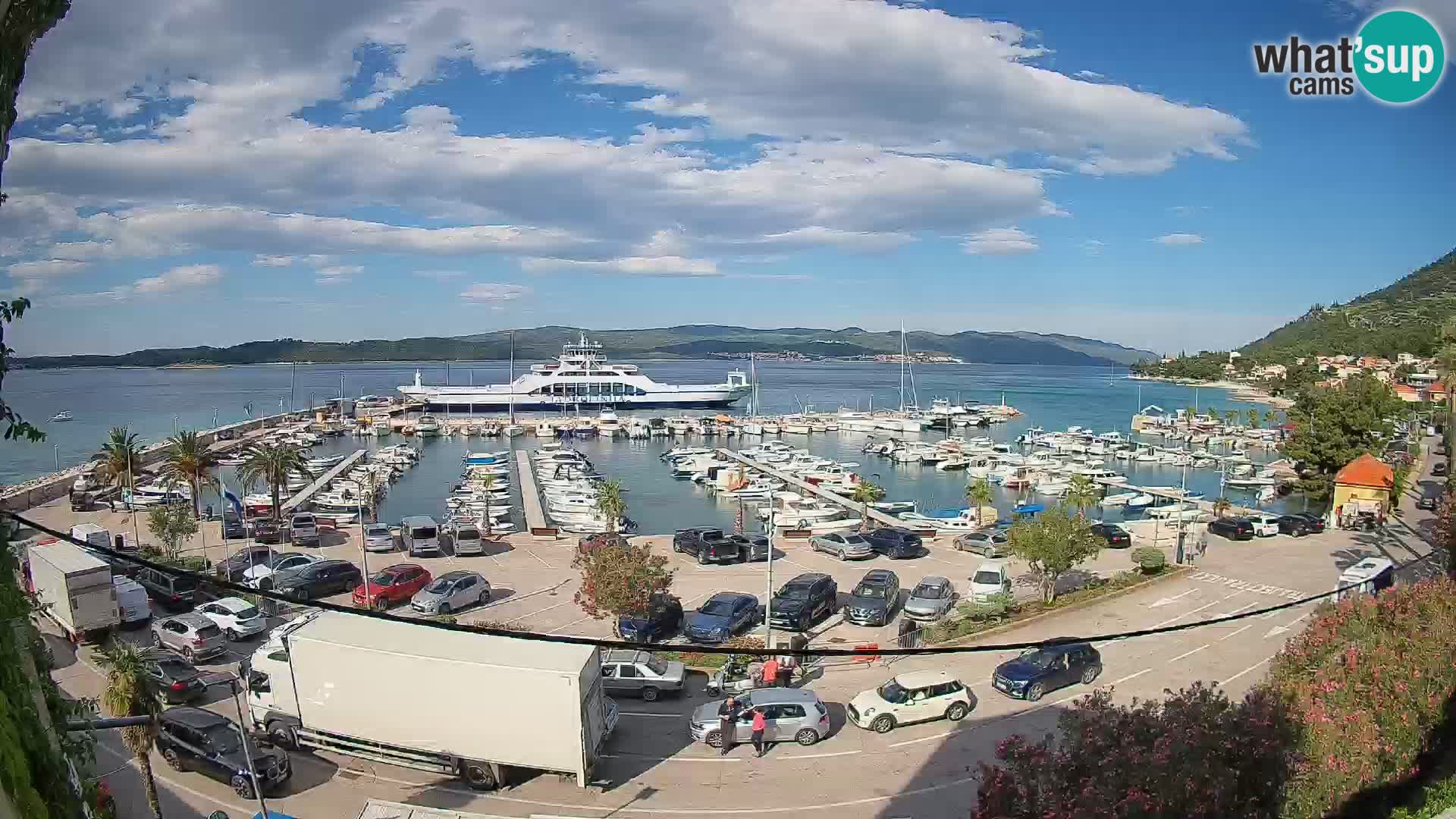 Webcam Orebić Riva – Ferry vers Korčula en direct