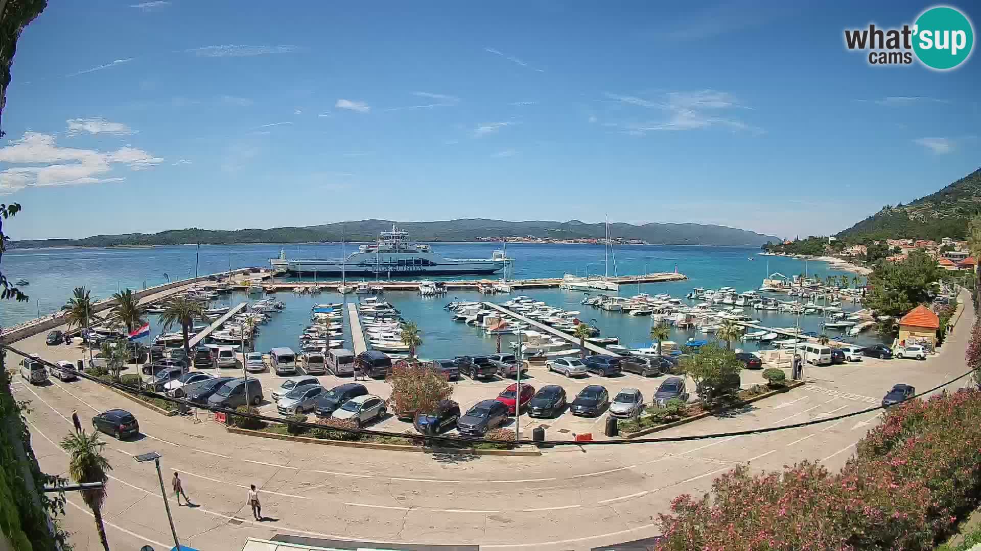 Web kamera Orebić Riva – Trajekt za Korčulu uživo