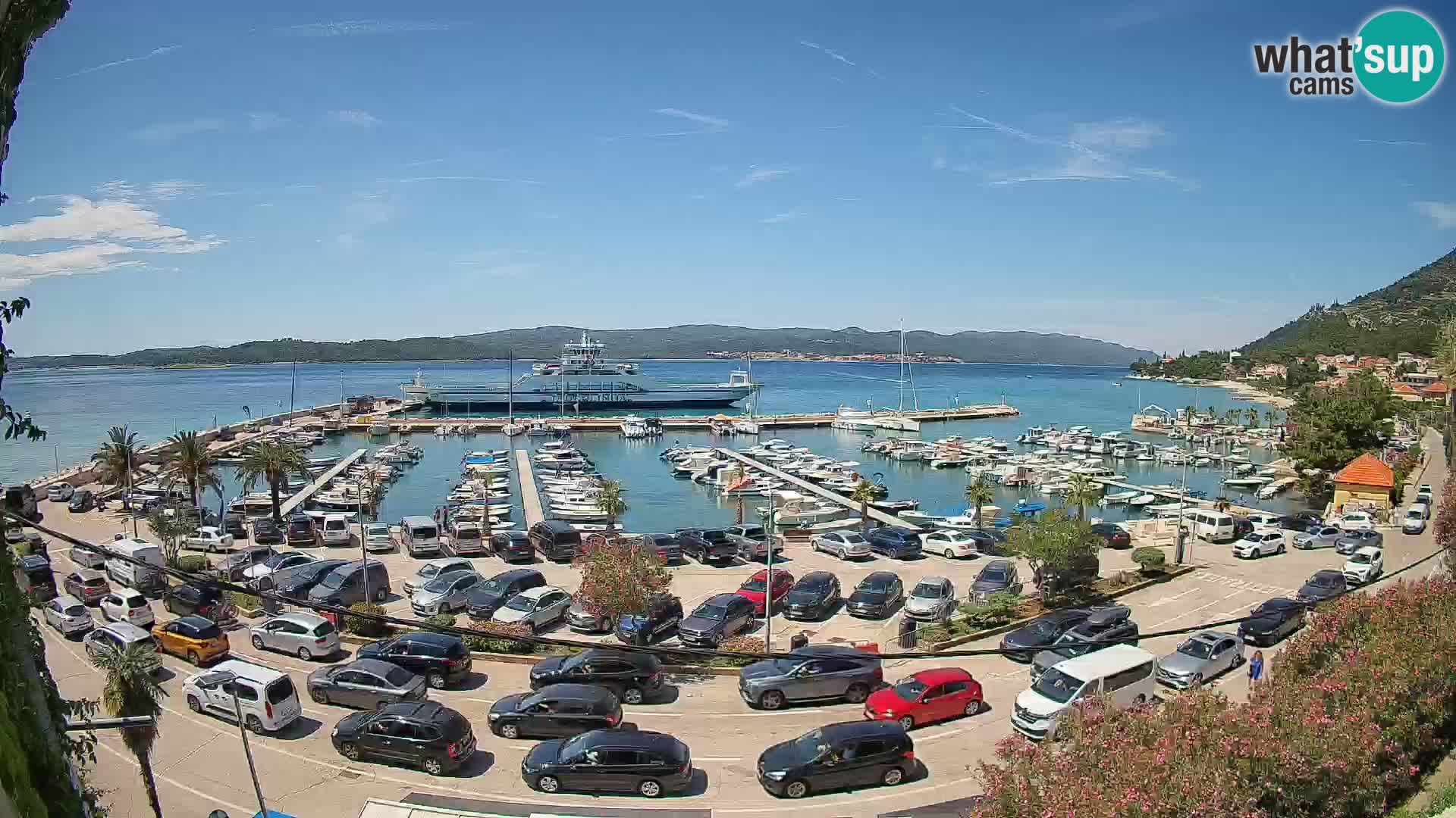 Web kamera Orebić Riva – Trajekt za Korčulu uživo