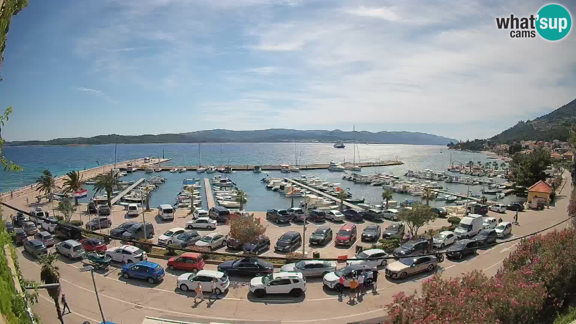 Webcam Orebić Uferpromenade – Fähre nach Korčula Live
