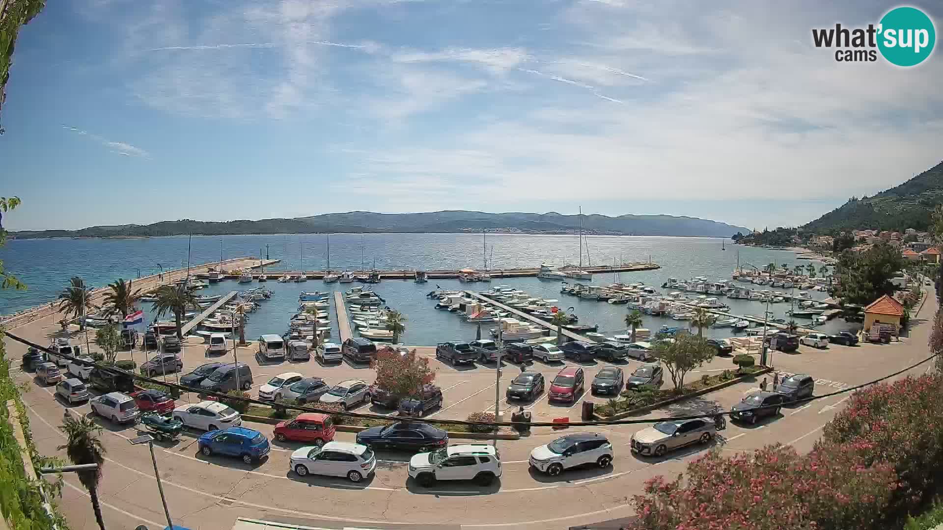 Spletna kamera Orebić Riva – Trajekt za Korčulo v živo