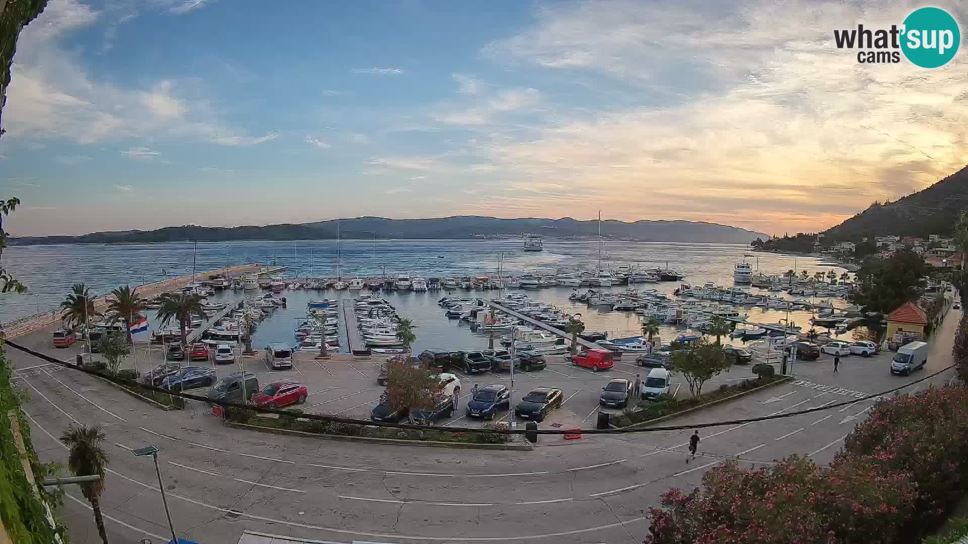 Spletna kamera Orebić Riva – Trajekt za Korčulo v živo