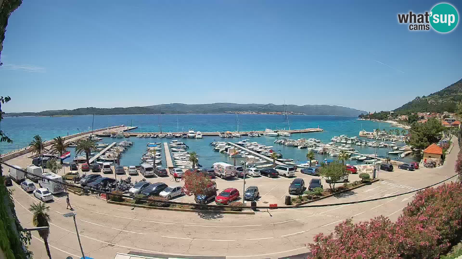 Spletna kamera Orebić Riva – Trajekt za Korčulo v živo
